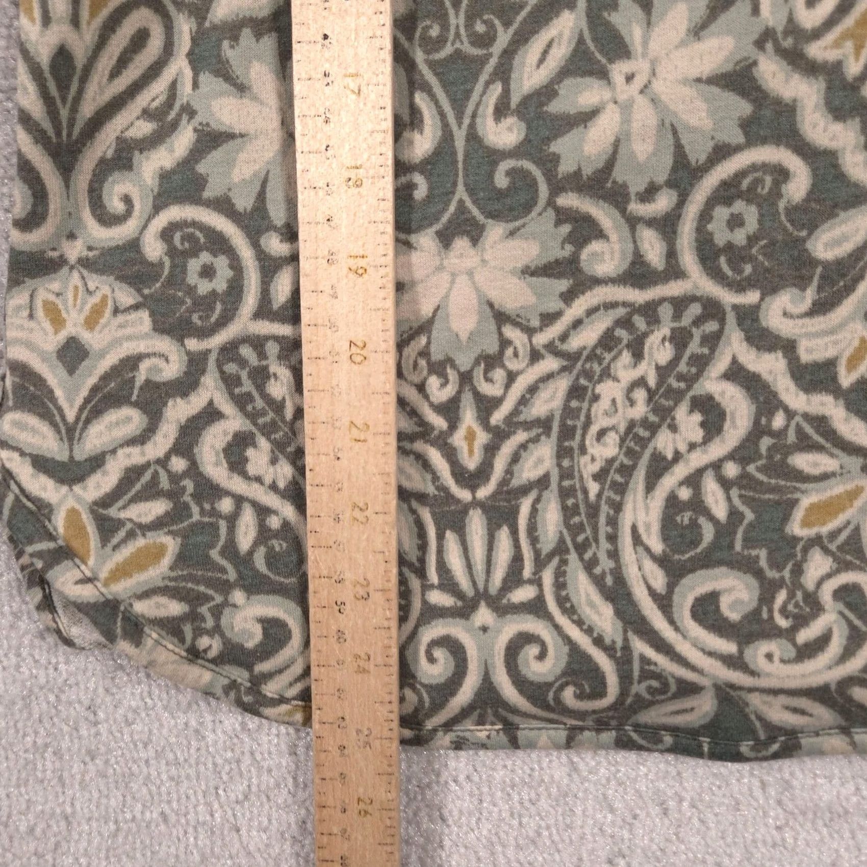 Vintage Cupio Shirt Womens Small Green Paisley Crew Neck Cap Sleeve Tee Top Stretch Shirt Size S / US 4 / IT 40 - 7 Thumbnail