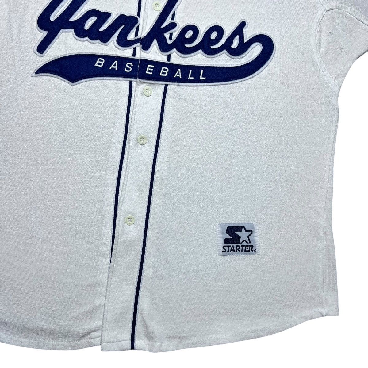 Starter 90s MLB New York Yankees Starter Script Sewn Baseball Jersey Size US XL / EU 56 / 4 - 8 Thumbnail