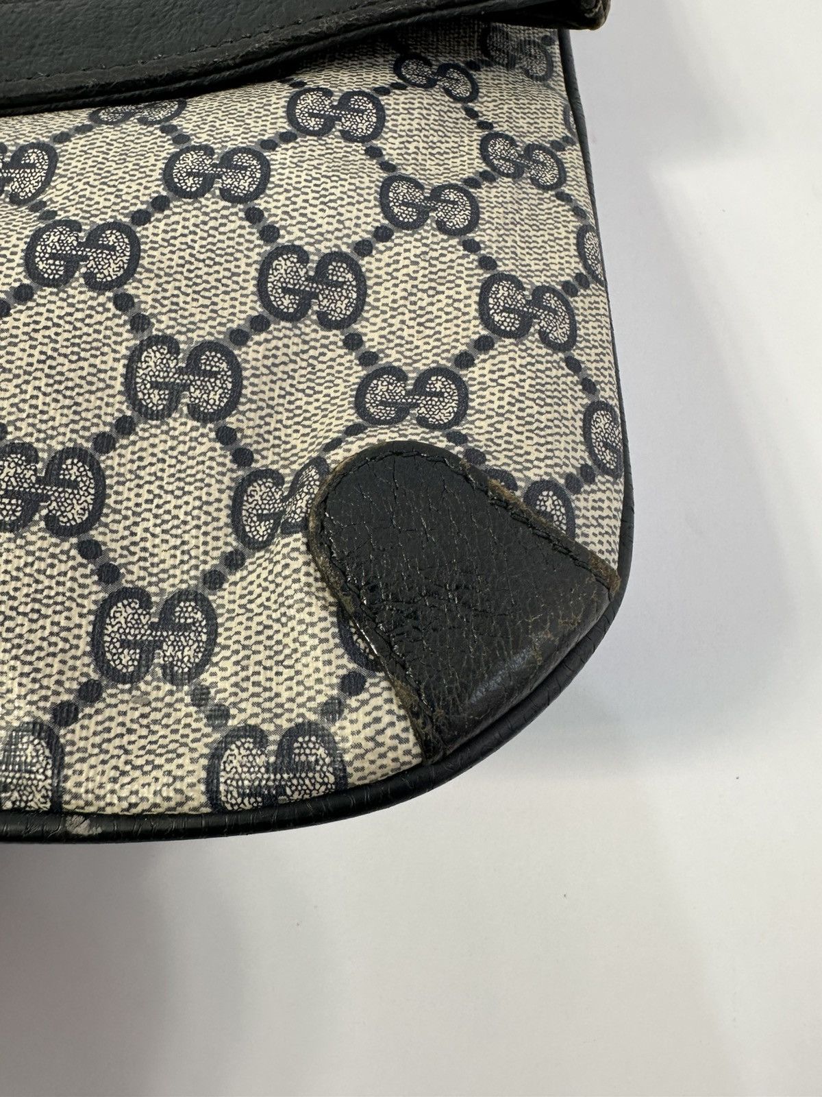 Gucci × Vintage GUCCI GG Canvas Clutch Bag PVC Leather Navy Size ONE SIZE - 3 Thumbnail