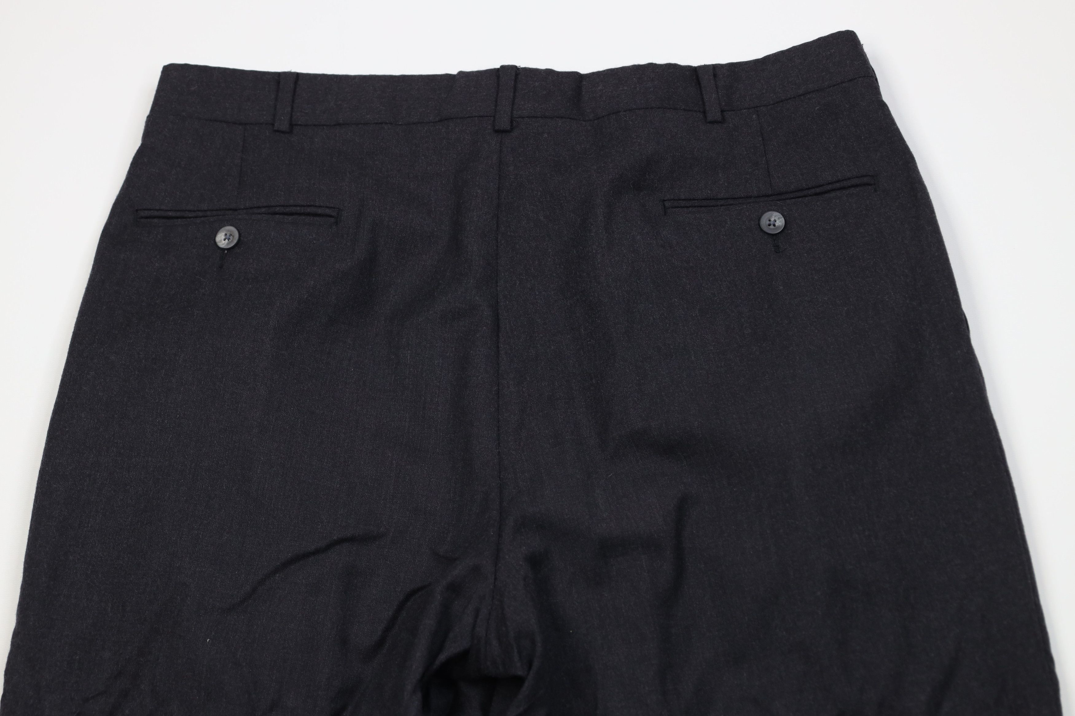 Vintage Vintage 90s Worsted Wool Wide Leg Chino Pants Dark Gray USA Size US 36 / EU 52 - 10 Thumbnail