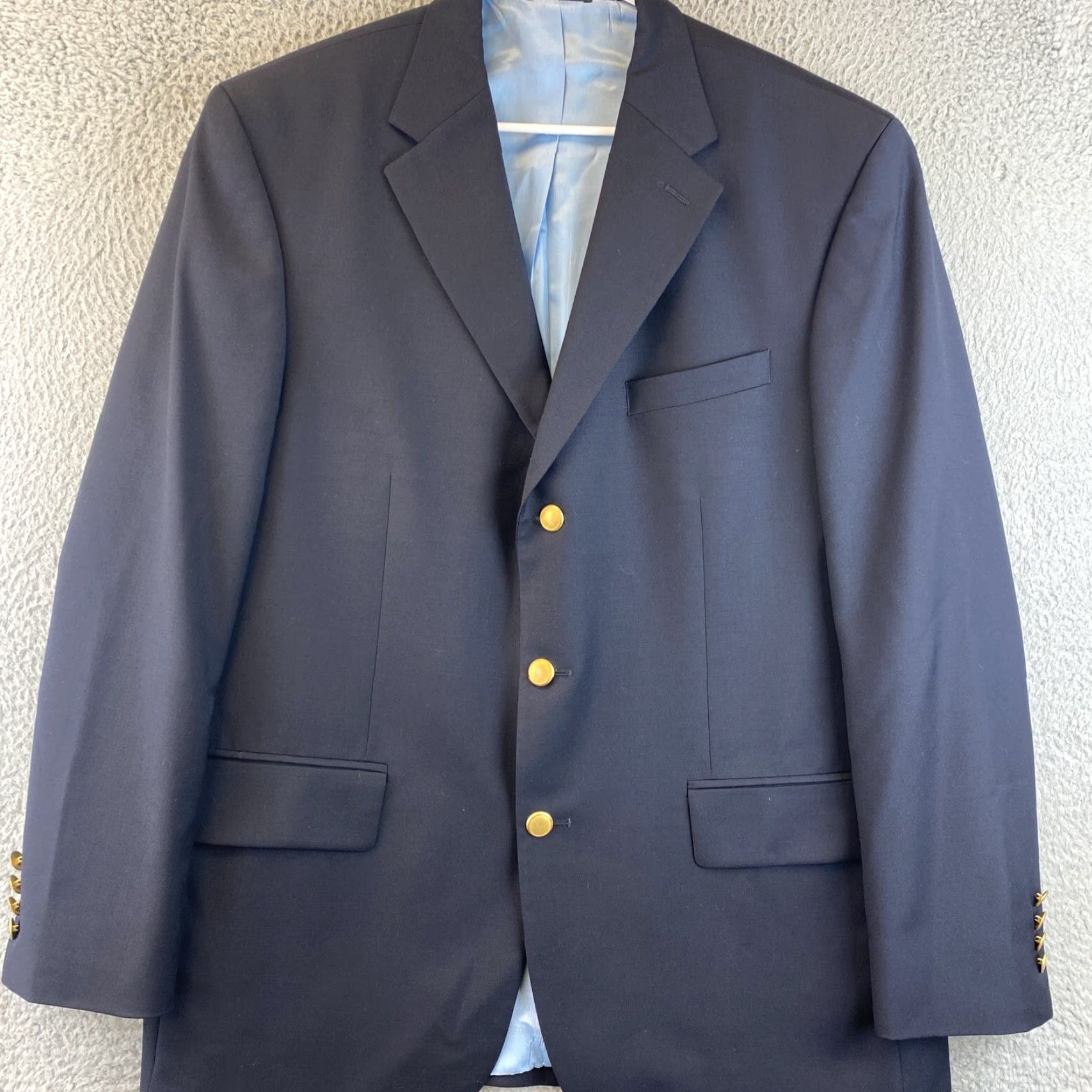 Nautica NAUTICA Sport Coat Mens Midnight Navy Blue Blazer Dark Suit Jacket 53 R 90-64 Size 46R - 6 Thumbnail