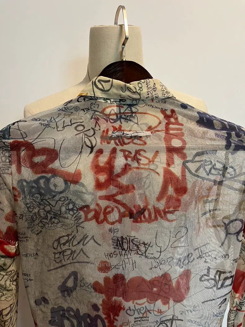 Vintage vintage Graffiti Tulle Top Shirt Size US S / EU 44-46 / 1 - 5 Thumbnail