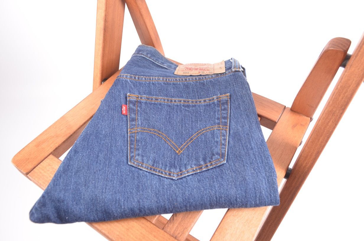 Levi's 🔥 Vintage Levi's 501 sz36 Straight Blue Denim Jeans Size US 36 / EU 52 - 1 Thumbnail