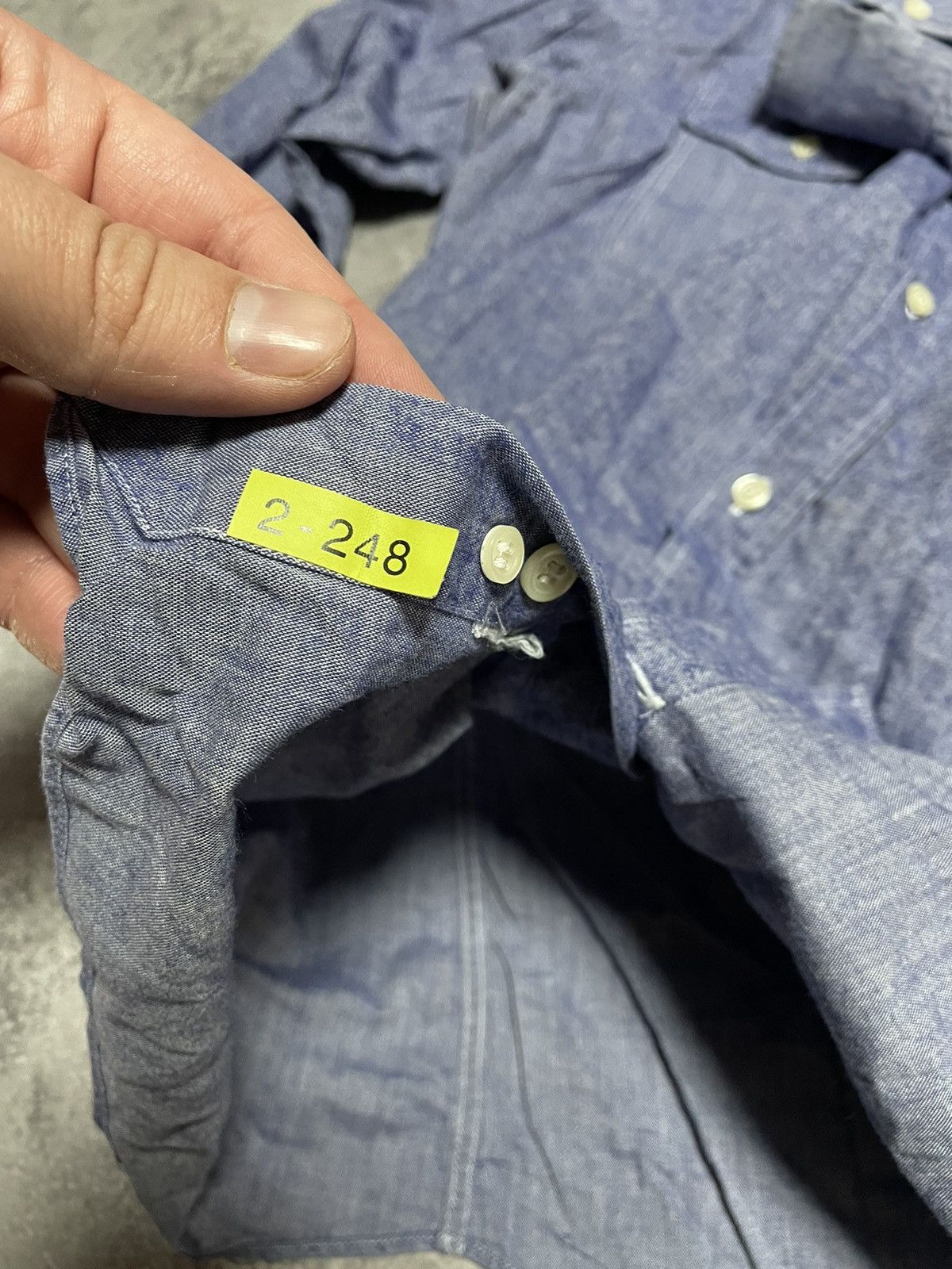 Maison Kitsune Maison Kitsune Striped Logo Button Up Shirt Size US M / EU 48-50 / 2 - 8 Thumbnail
