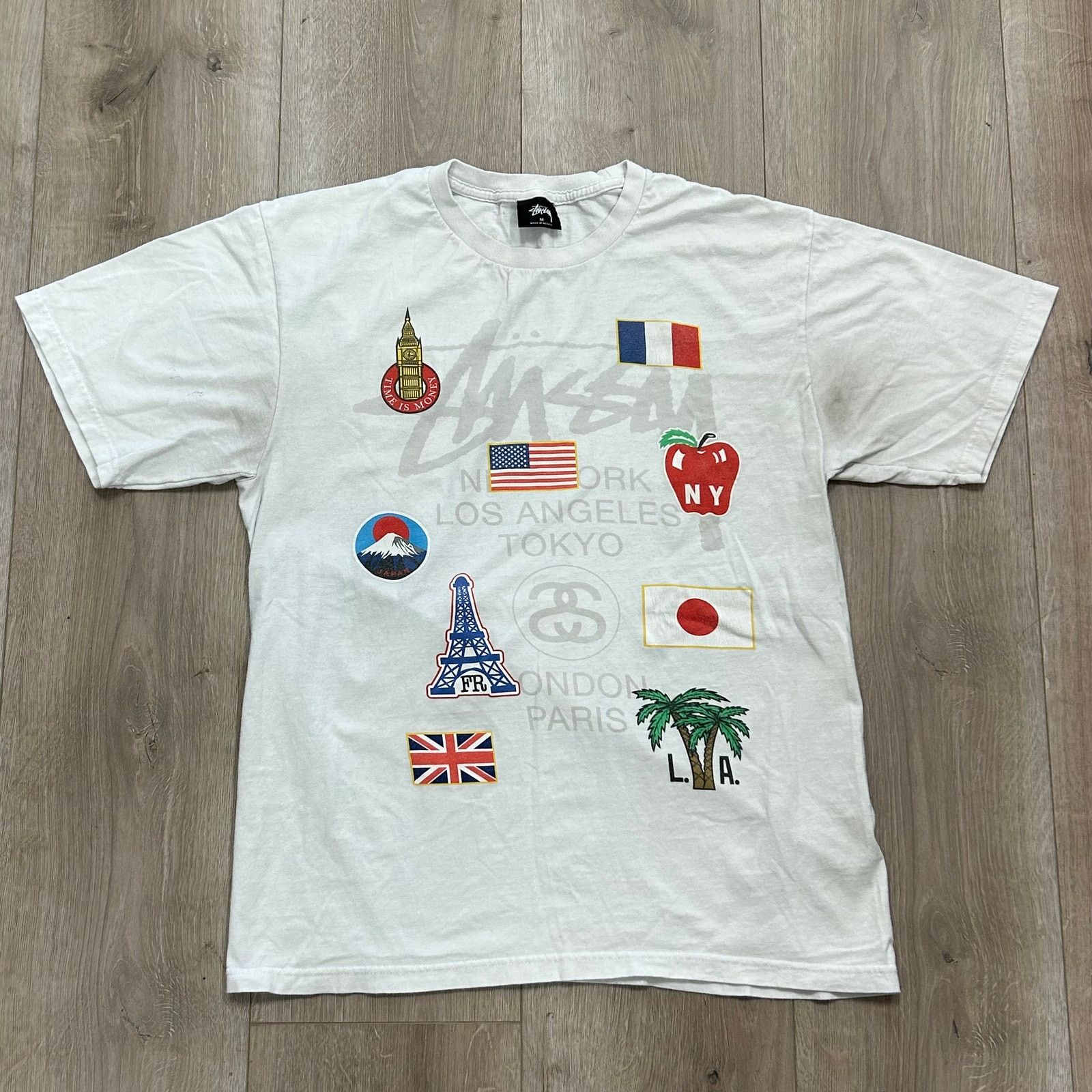 Stussy RARE Stussy Amsterdam Chapter Tee, Medium, White, Used