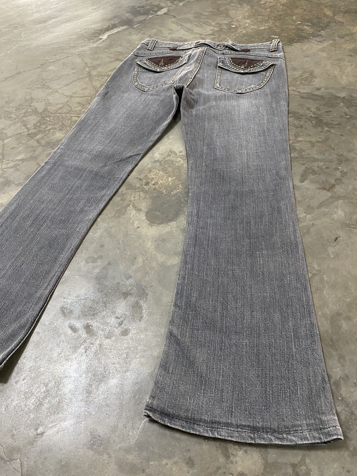 Hysteric Glamour × Japanese Brand × Tornado Mart Flare Jeans Japanese Unknown Fade Black p187 Size US 30 / EU 46 - 4 Thumbnail