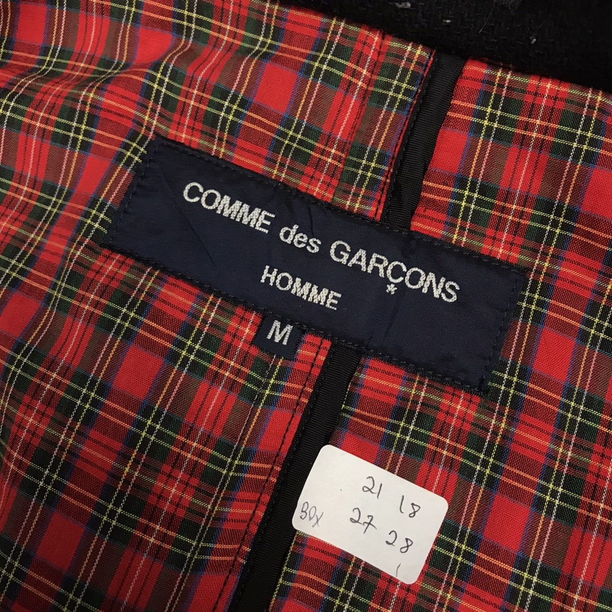 Comme des Garcons × Comme des Garcons Homme COMME DES GARÇONS WOOL JACKET LEATHER COLLAR Size US M / EU 48-50 / 2 - 11 Thumbnail