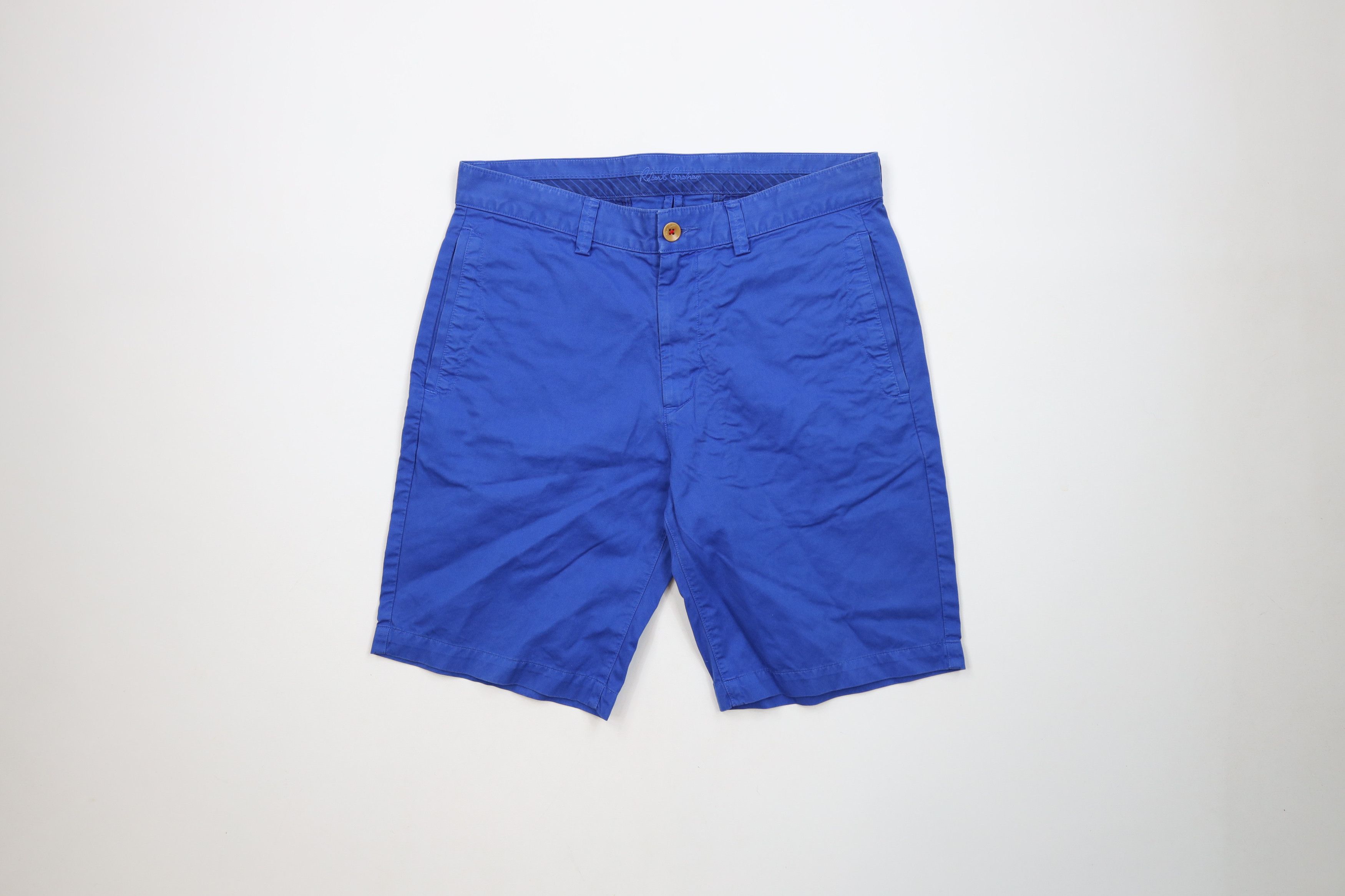 Robert Graham × Vintage Robert Graham Knee Golf Golfing Chino Shorts Cotton Blue Size US 30 / EU 46 - 1 Thumbnail