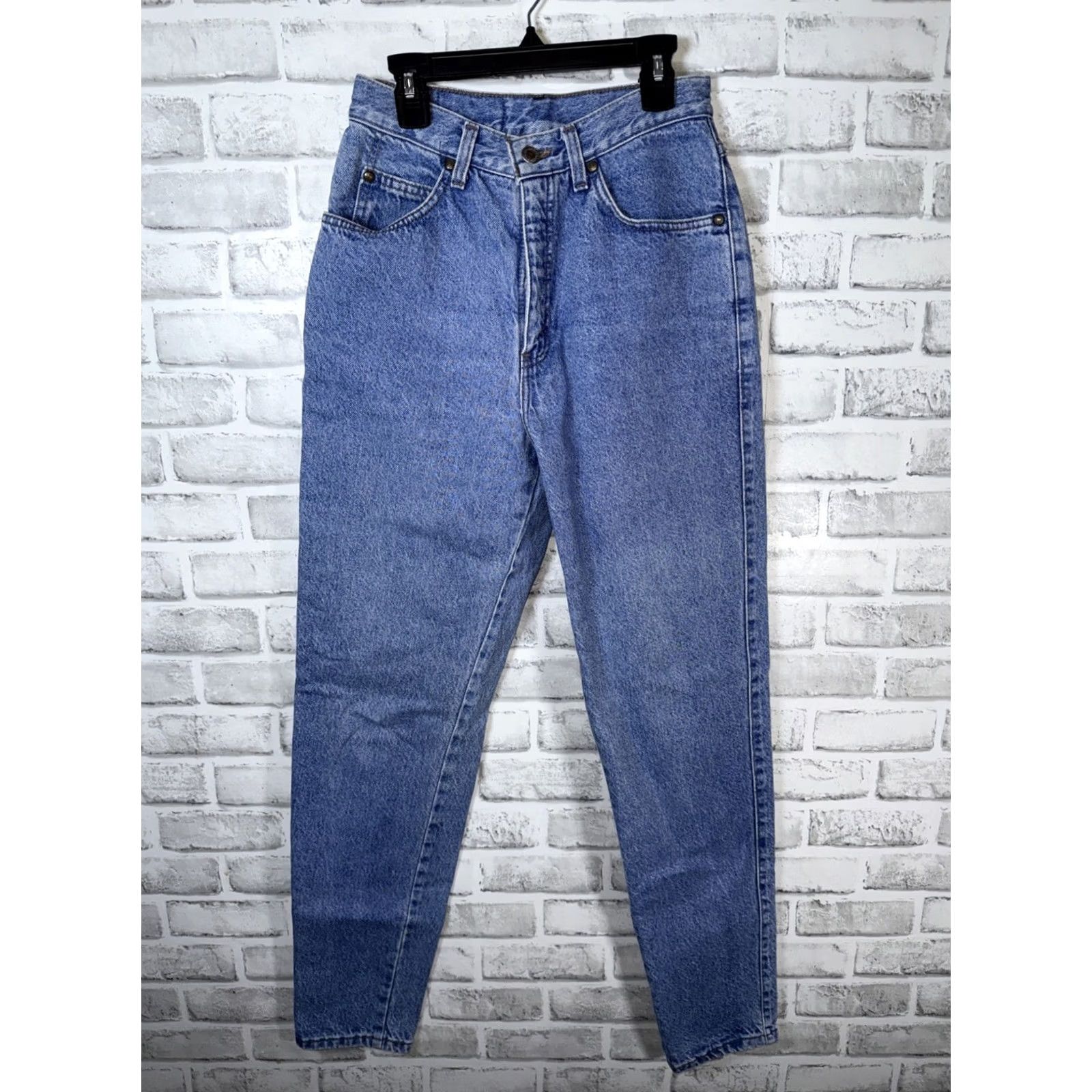 Levi's VINTAGE Levi's Womens Jeans USA Blue Button Logo Zipper 7 Native 26x31 Straight Leg Mom Style Womens Size 28" / US 6 / IT 42 - 4 Thumbnail