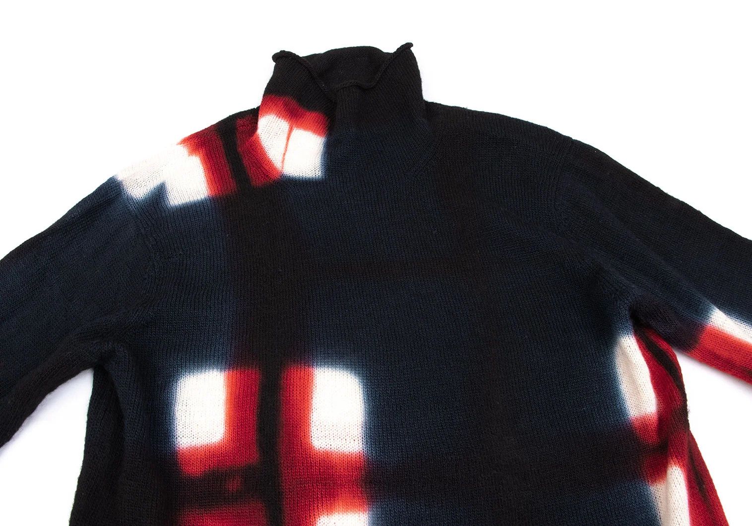 Yohji Yamamoto Yohji Yamamoto Wool Dyed Check Knit Navy Red Size US M / EU 48-50 / 2 - 2 Thumbnail