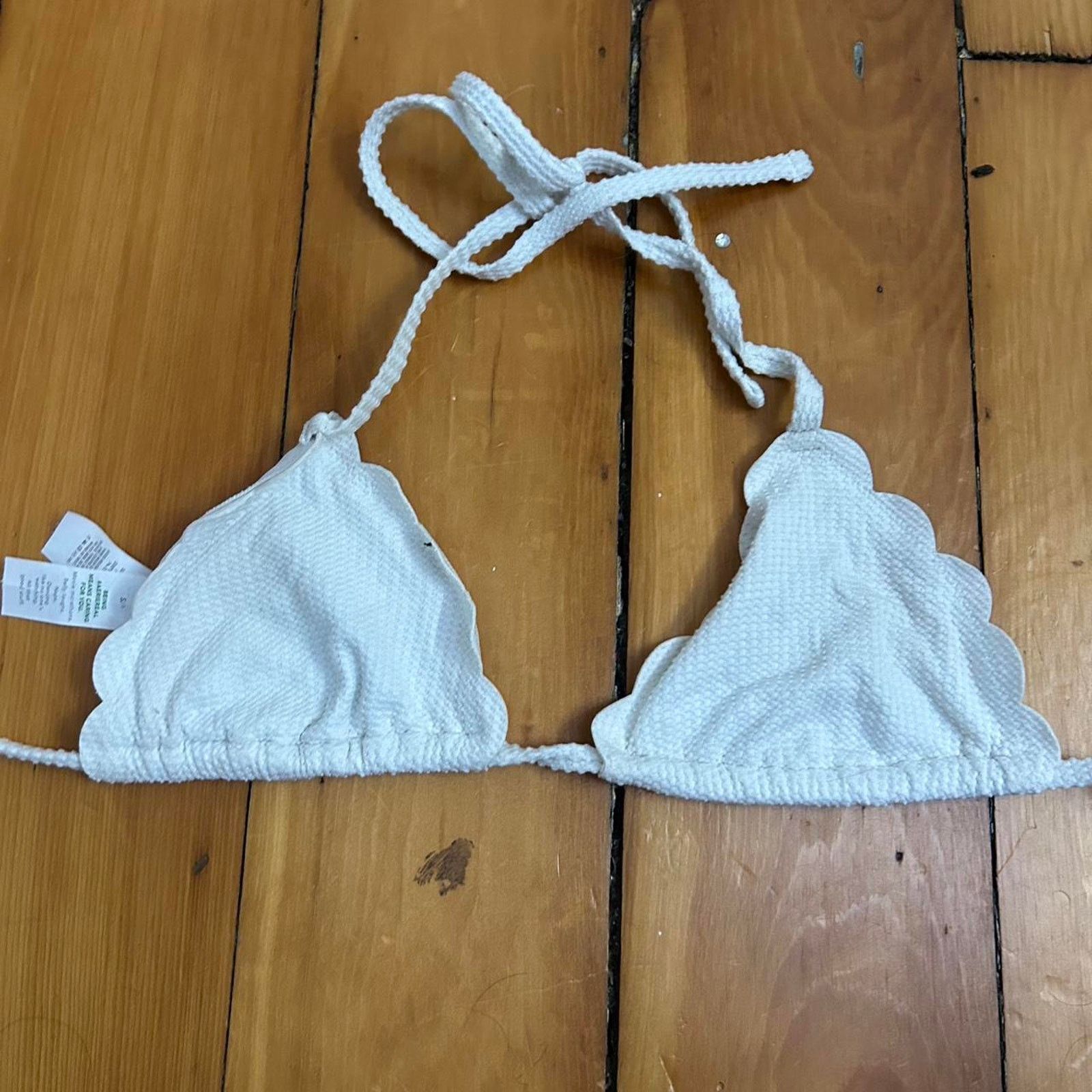 American Eagle Outfitters White bikini top beachwear Size S / US 4 / IT 40 - 1 Thumbnail