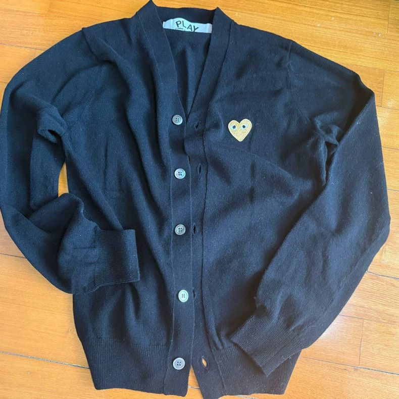 Comme des Garcons Comme Des Garcons Black Gold Wool Cardigan Size S / US 4 / IT 40 - 1 Thumbnail