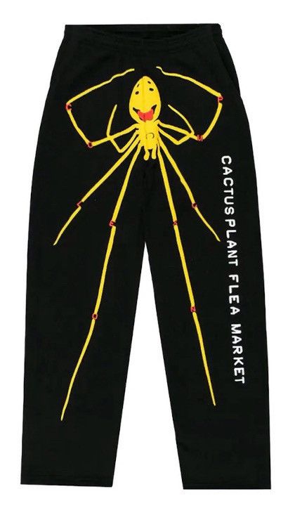 image of Cactus Plant Flea Market X Complexcon Spider Wide Leg Sweats in Black, Men's (Size 30)