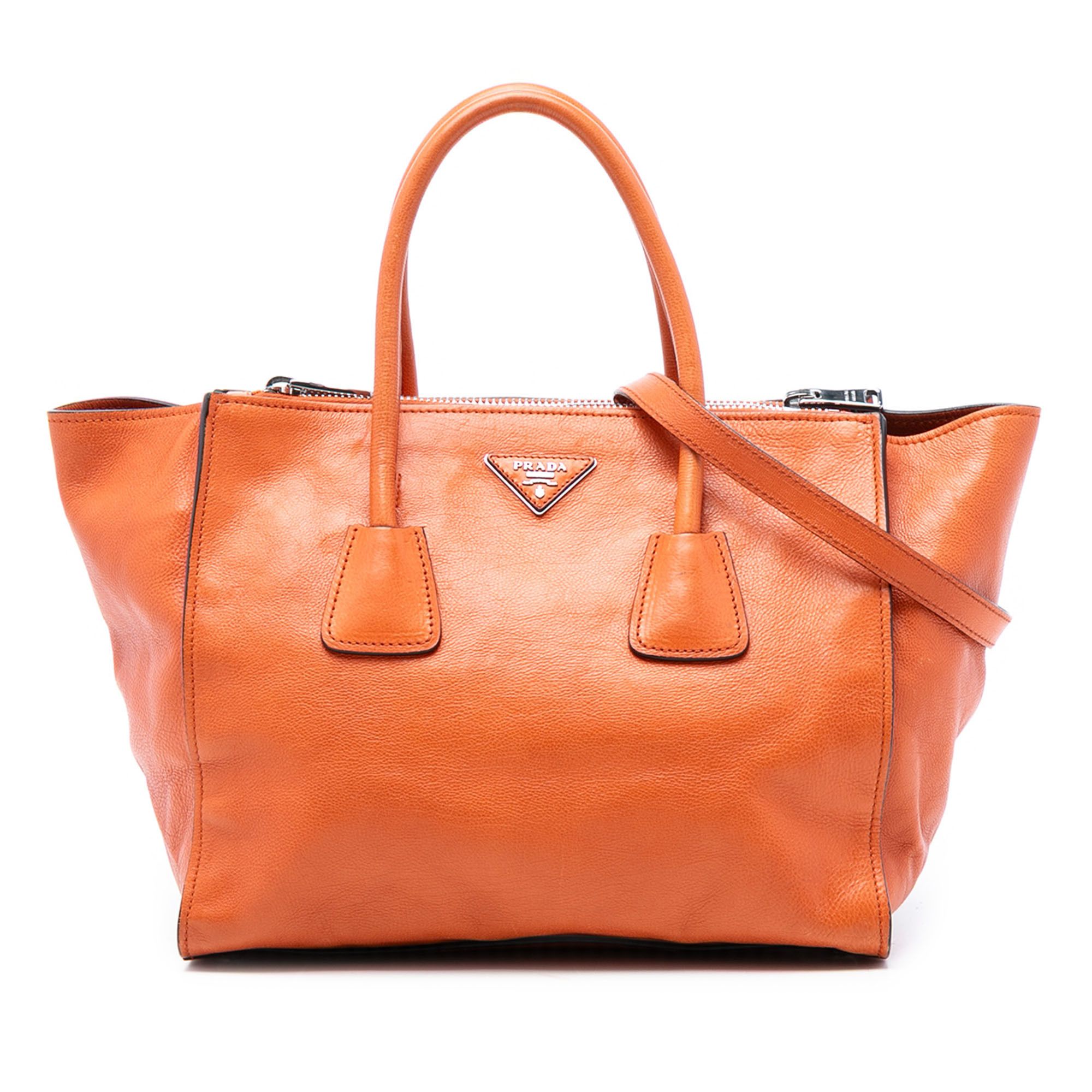 Prada Prada Glace Calf Twin Pocket Satchel Size ONE SIZE - 1 Thumbnail