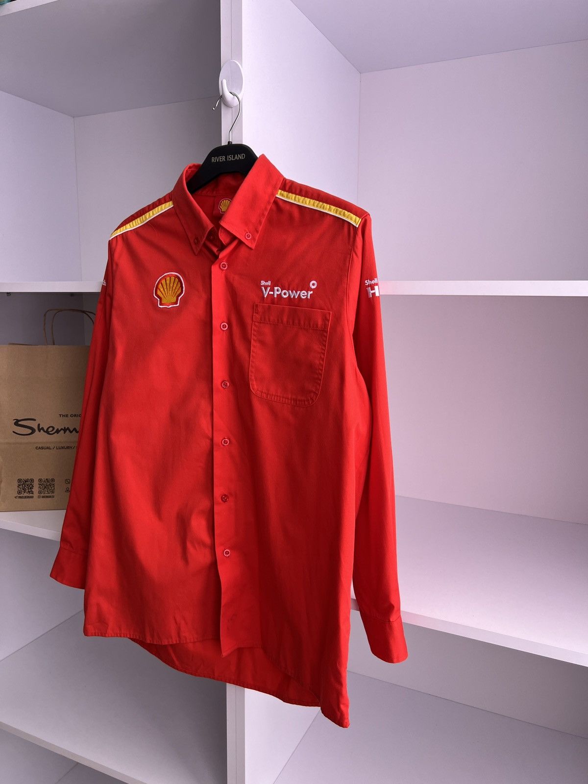 Ferrari × Vintage Vintage Men’s Racing Shirt Long Sleeve Ferrari Shell Size US M / EU 48-50 / 2 - 5 Thumbnail