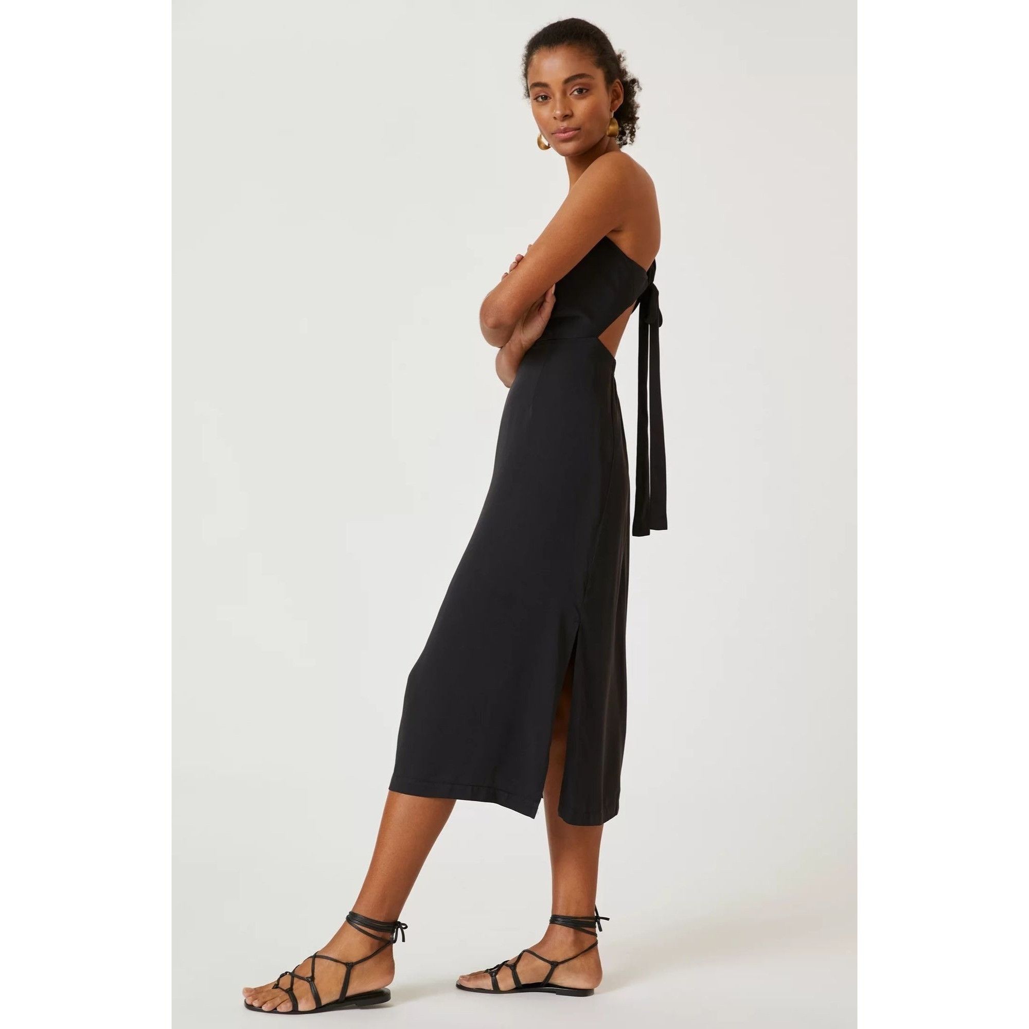 Anthropologie Anthropologie Sleeveless Deep-V Midi Dress Size XS / US 0-2 / IT 36-38 - 1 Thumbnail