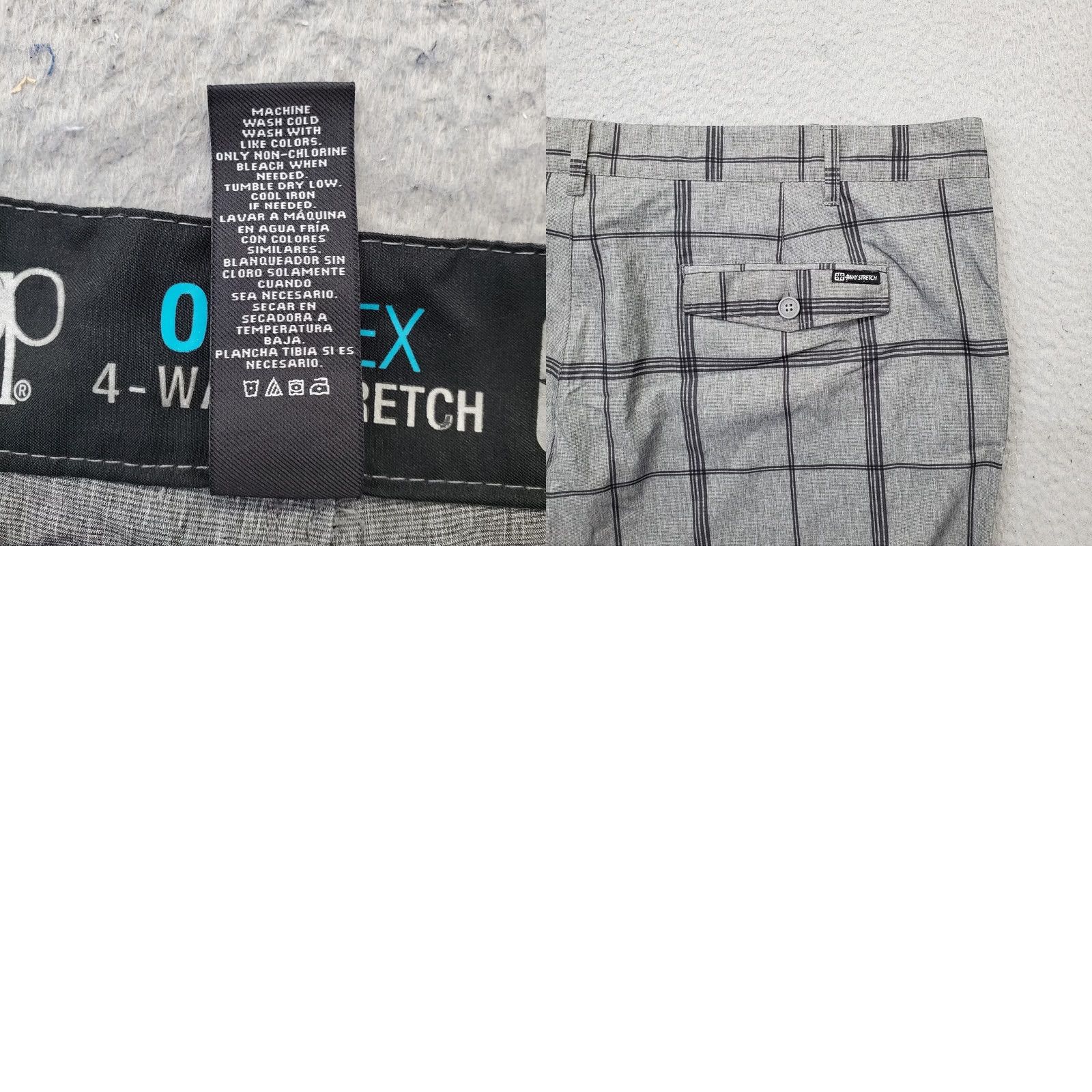 Vintage OP Chino Shorts Mens 46 Multi Plaid 4-Way Stretch Comfort Flat Front Outdoor Shirt Size US 30 / EU 46 - 8 Thumbnail