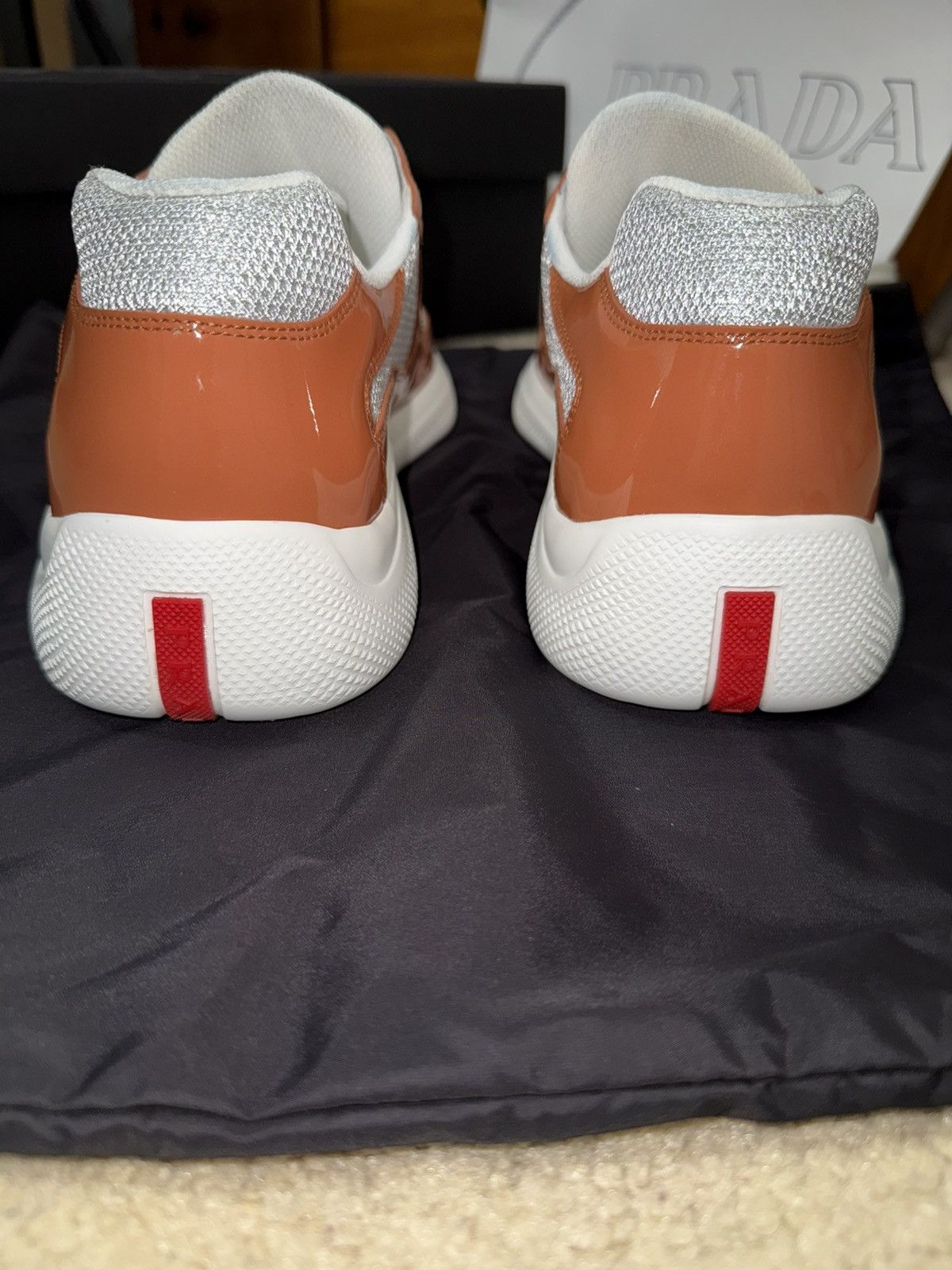 Prada Orange Prada American Cup Sneakers Size US 10 / EU 43 - 7 Thumbnail