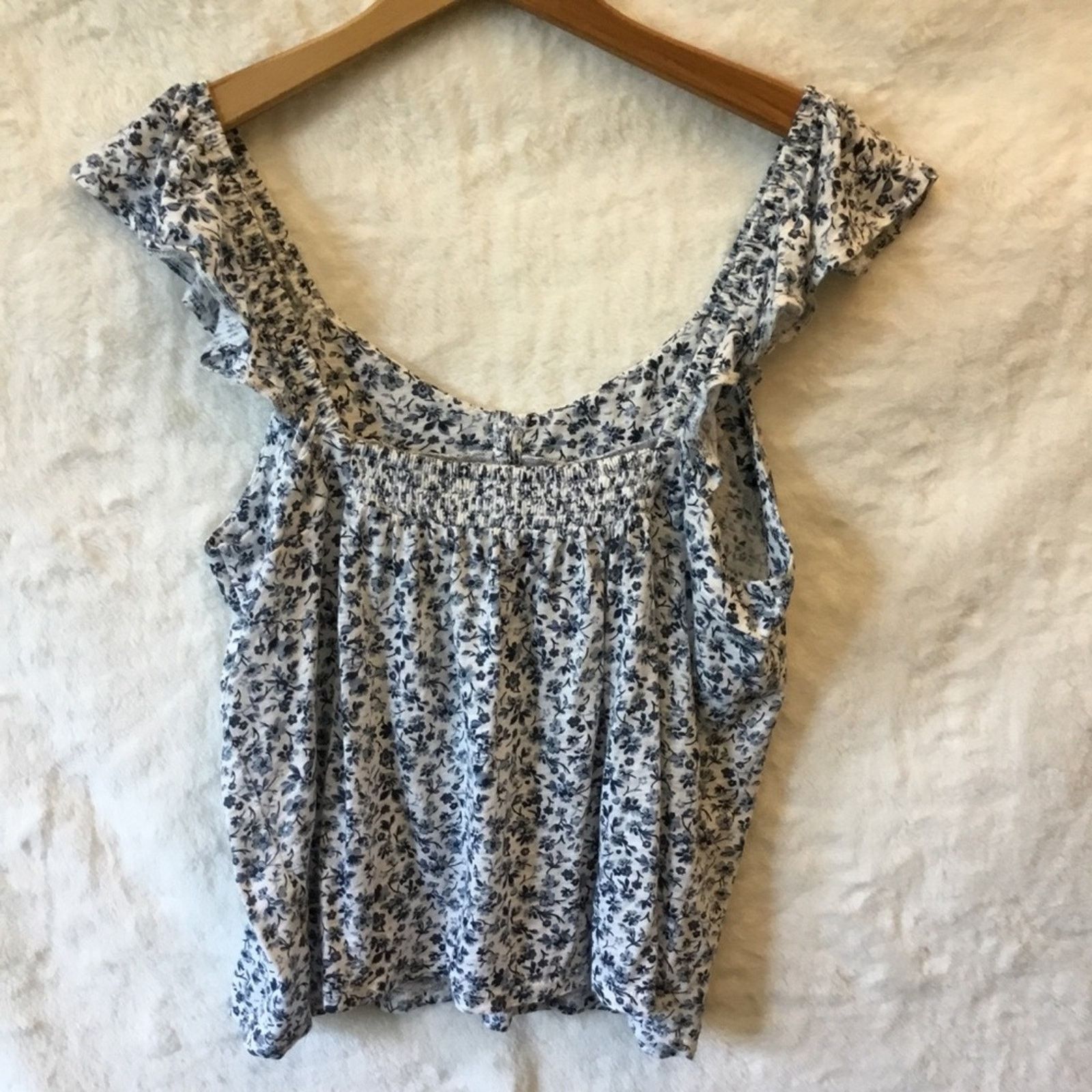 Lucky Brand Lucky Brand Blue Floral Tank Top Size M / US 6-8 / IT 42-44 - 8 Thumbnail