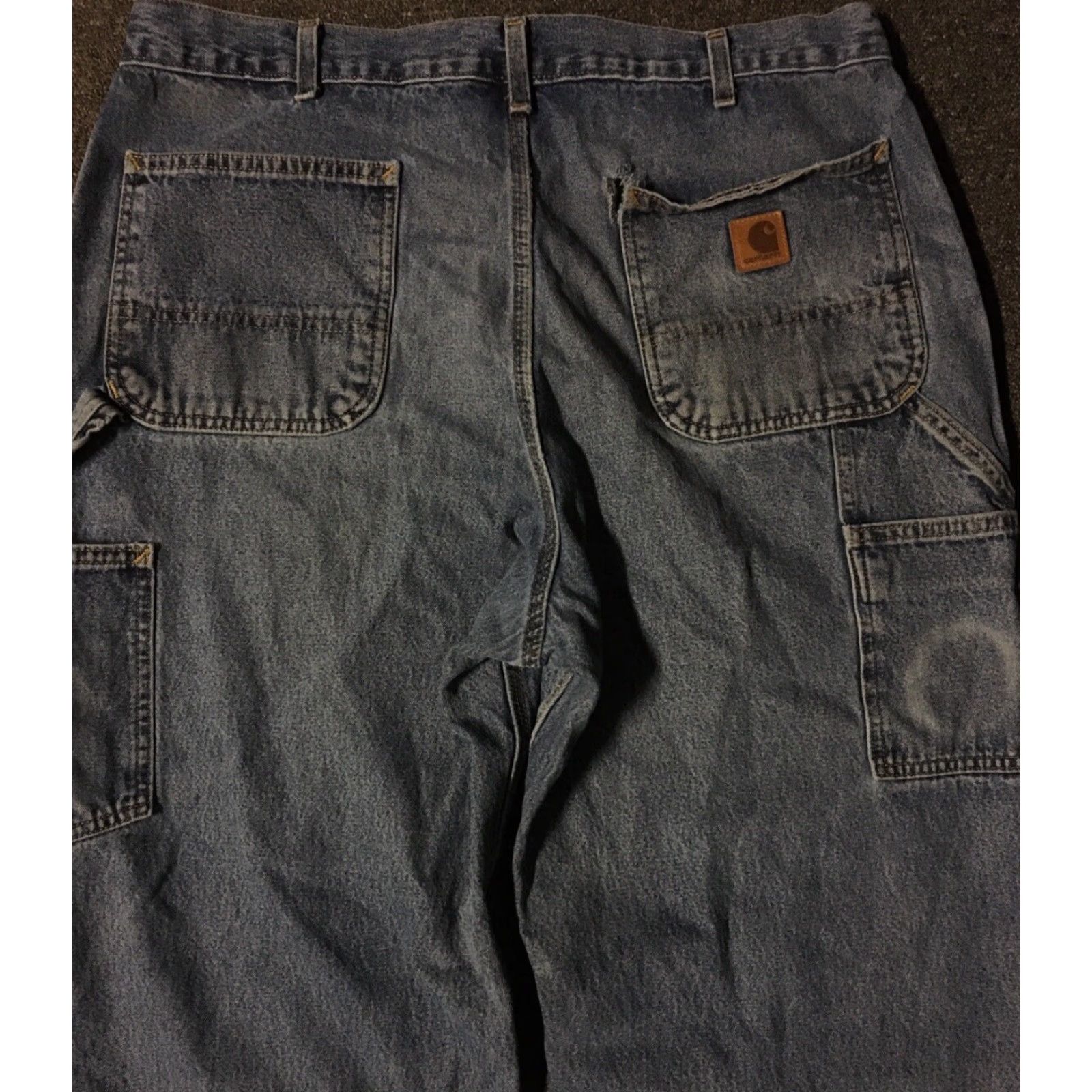 Carhartt VINTAGE Carhartt Jeans 36/32 Faded Distress 90s Work Biker Grunge Skate WIP B13 USA Size US 36 / EU 52 - 5 Thumbnail
