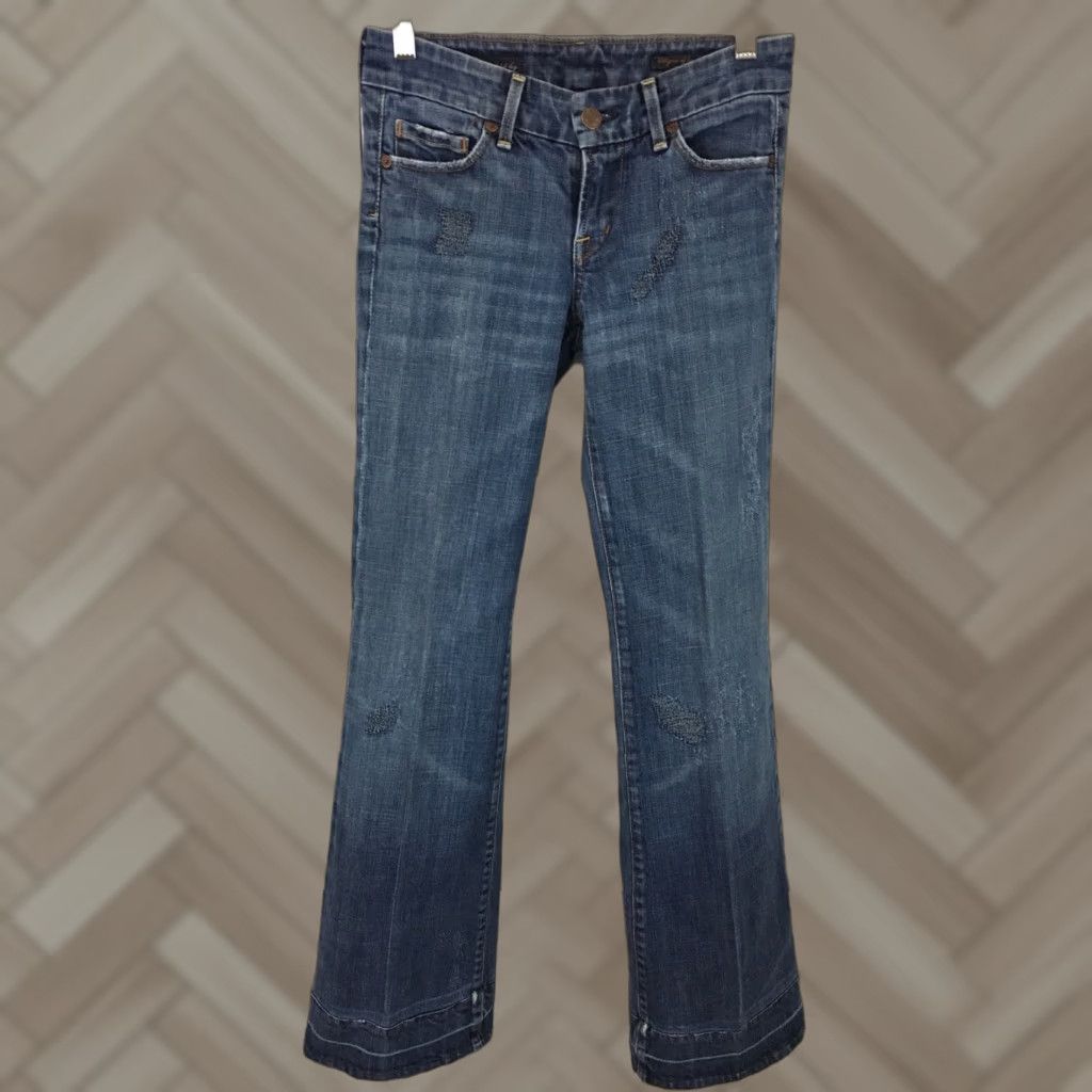 Citizens Of Humanity VINTAGE Citizens of Humanity Dunaway #087 Stretch Low Waist Full Leg Jeans Women's 25 Blue Denim Flare 90s Womens Jeans by Citizens of Humanity (COH) Size 42" / US 20 - 1 Thumbnail