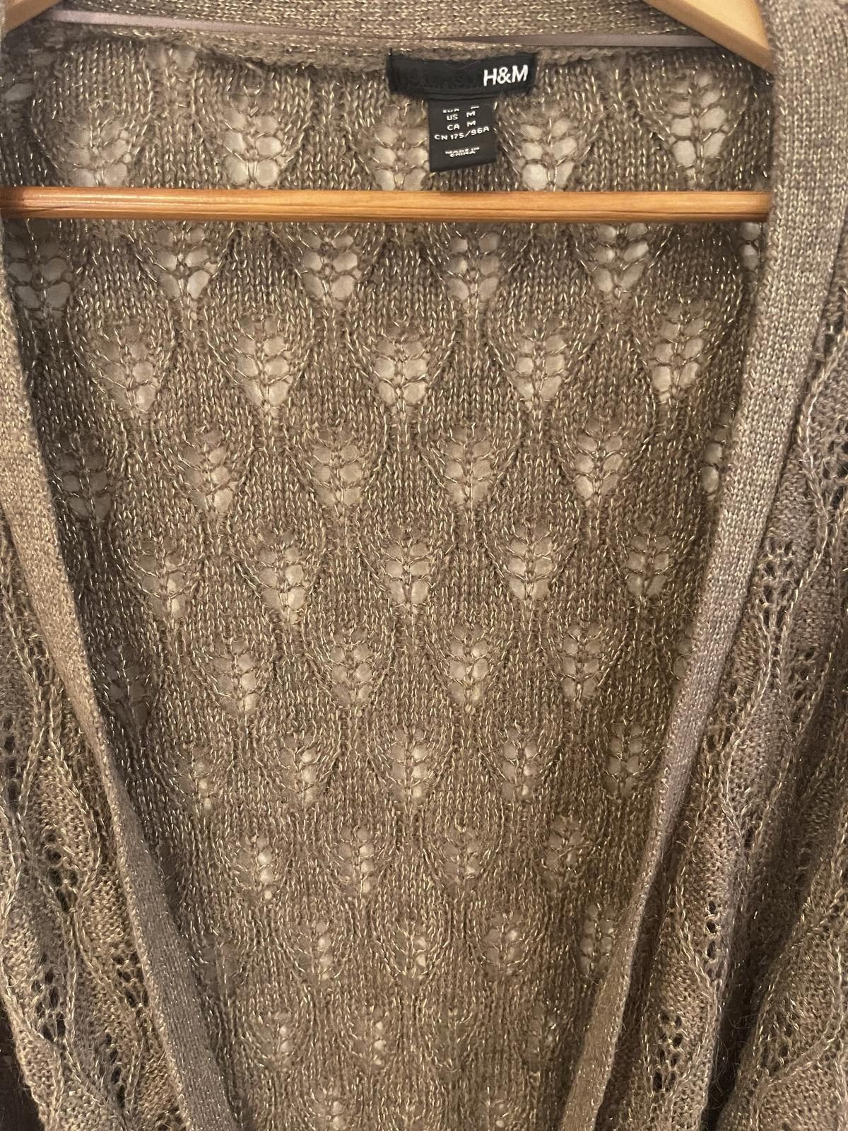 H&M H&M gold woolen cardigan with belt Size M / US 6-8 / IT 42-44 - 2 Thumbnail