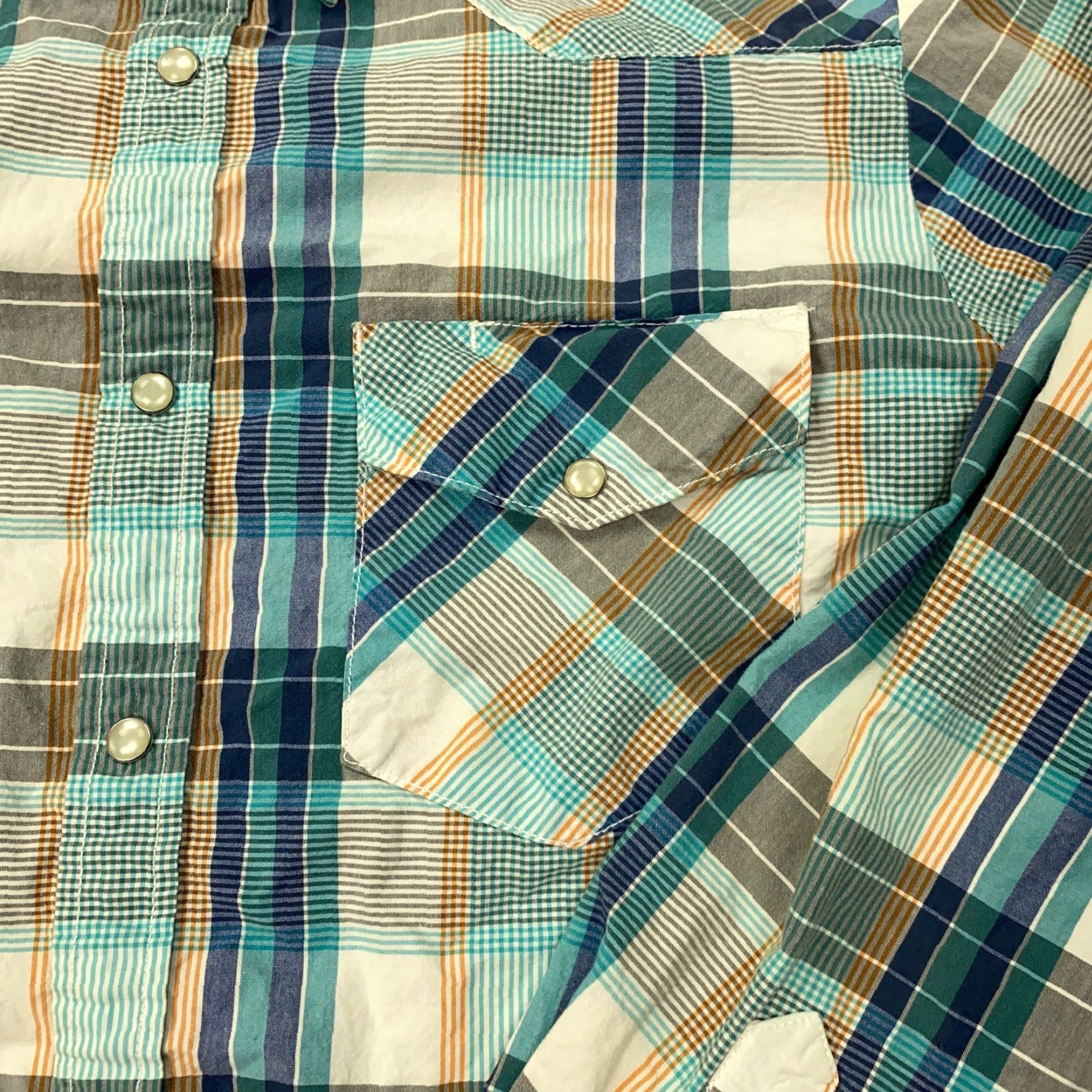 Vintage VINTAGE Big Mac Western Shirt Men Medium Blue Plaid Flannel Long Sleeve Pearl Snap Casual Workwear Size US M / EU 48-50 / 2 - 3 Thumbnail