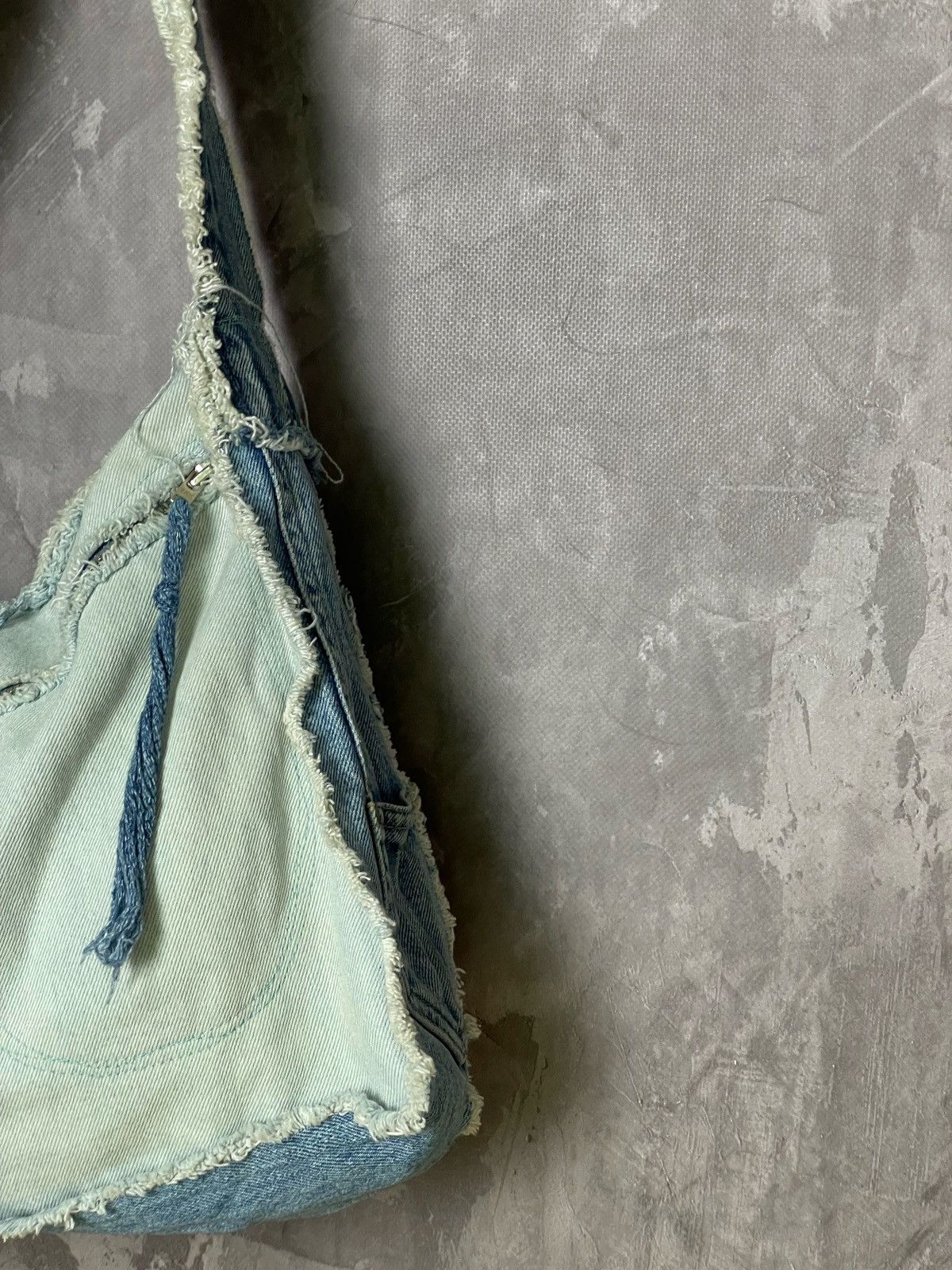 Japanese Brand × Vintage Vntg Japan Handmade Crossbody Denim Jeans Bag Y2k Size ONE SIZE - 7 Thumbnail