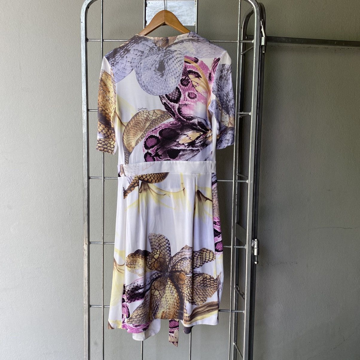 Just Cavalli Just Cavalli White Botanical Wrap Dress Size XS / US 0-2 / IT 36-38 - 4 Thumbnail