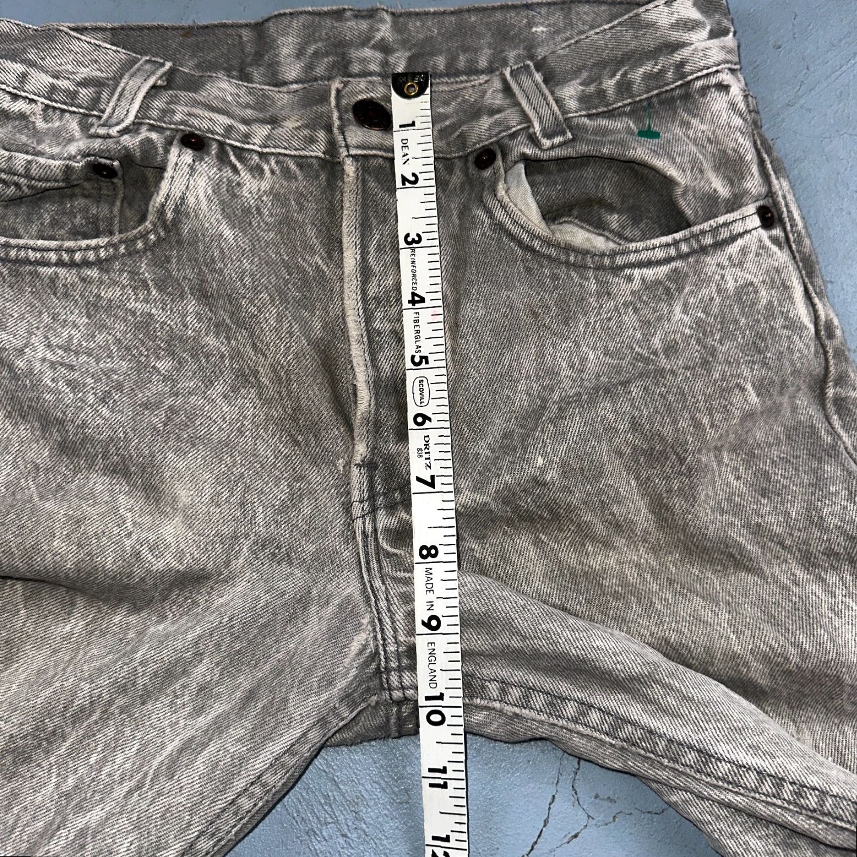 Levi's VINTAGE Levi's 501 Jeans 80s USA Gray Acid Wash Straight Leg 27x32 501 Series Mens denim Cotton Regular Jeans Size US 27 - 6 Thumbnail