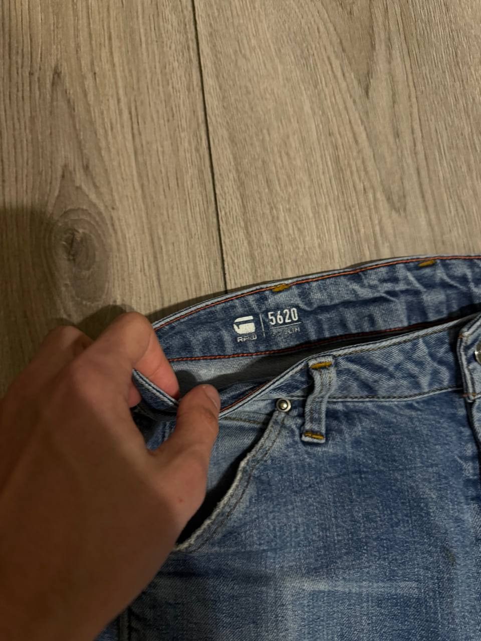 G-Star G Star Raw Men Distressed Blue Denim Double Knee Jeans 28x30 Size US 28 / EU 44 - 3 Thumbnail