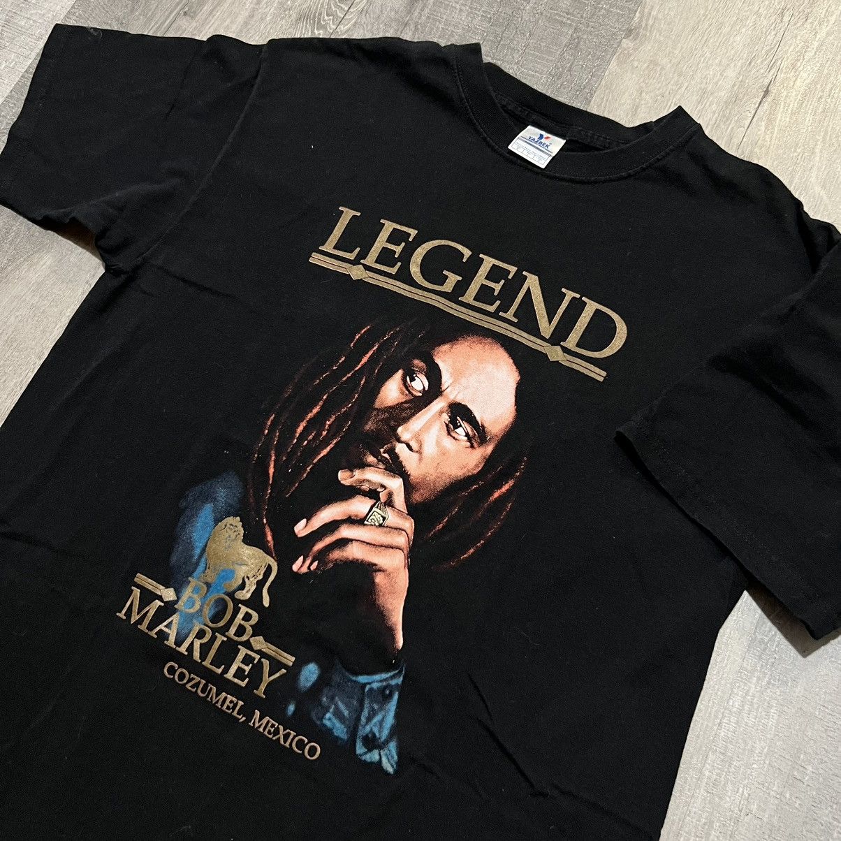 Band Tees × Vintage VTG Bob Marley T Shirt Cozumel Reggae Rasta Band T Shirt Size US L / EU 52-54 / 3 - 3 Thumbnail