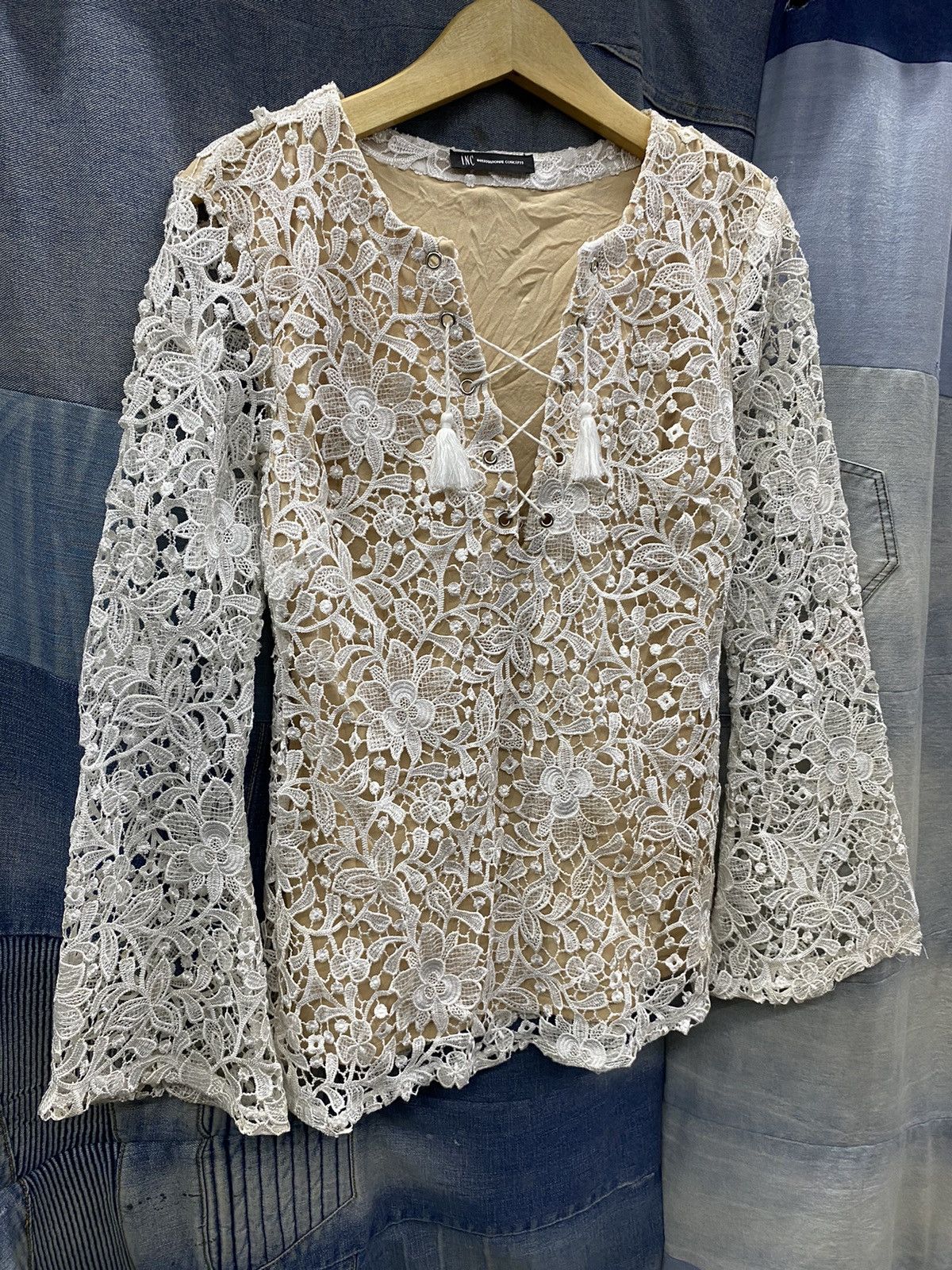 Hysteric Glamour × If Six Was Nine × Japanese Brand open lace up shirt inc international concepts Size M / US 6-8 / IT 42-44 - 2 Thumbnail
