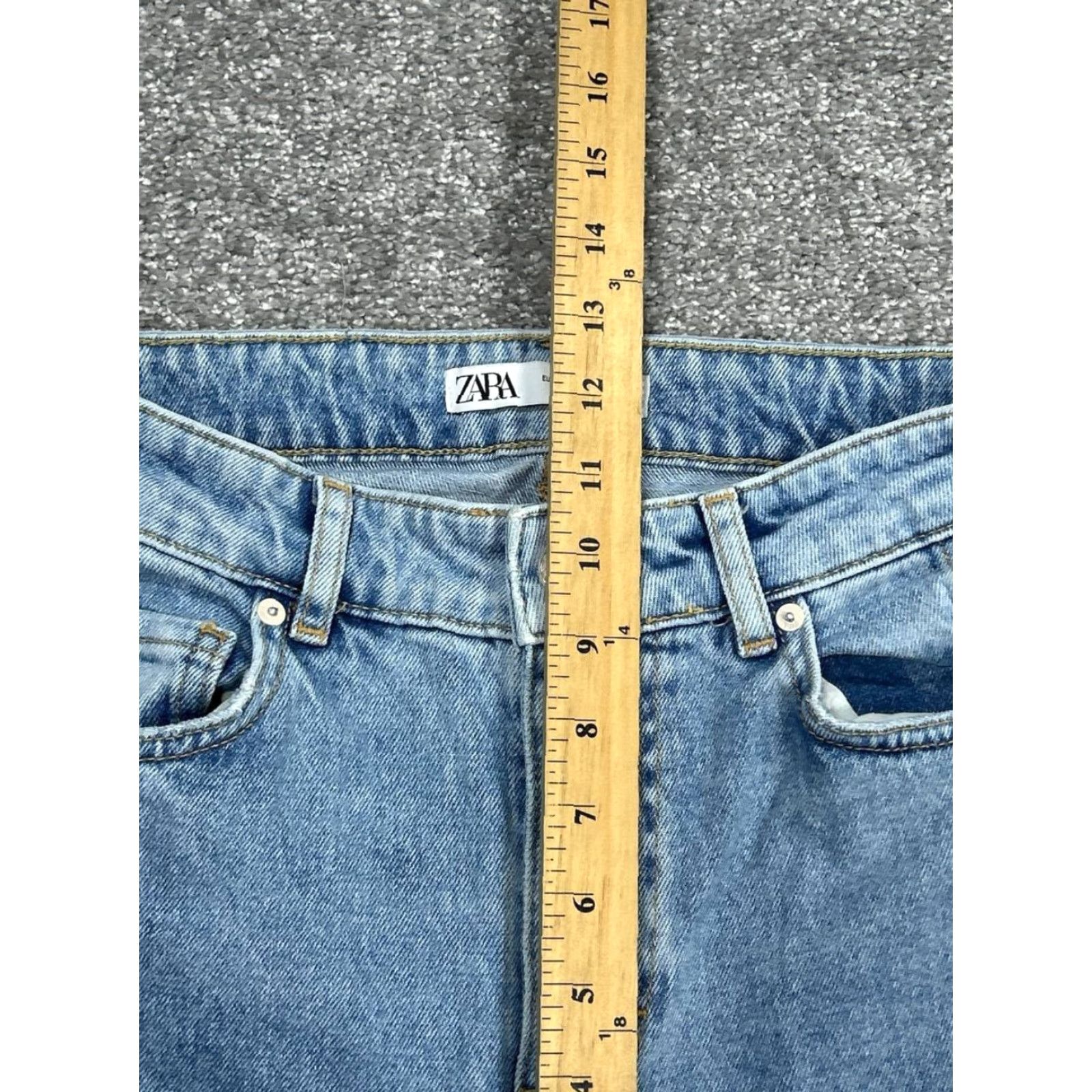 Zara VINTAGE Zara Jeans Womens 4 Light Blue Denim Button Fly Raw Hem Straight Jeans Womens 4 Zara Jeans Size 27" / US 4 / IT 40 - 4 Thumbnail