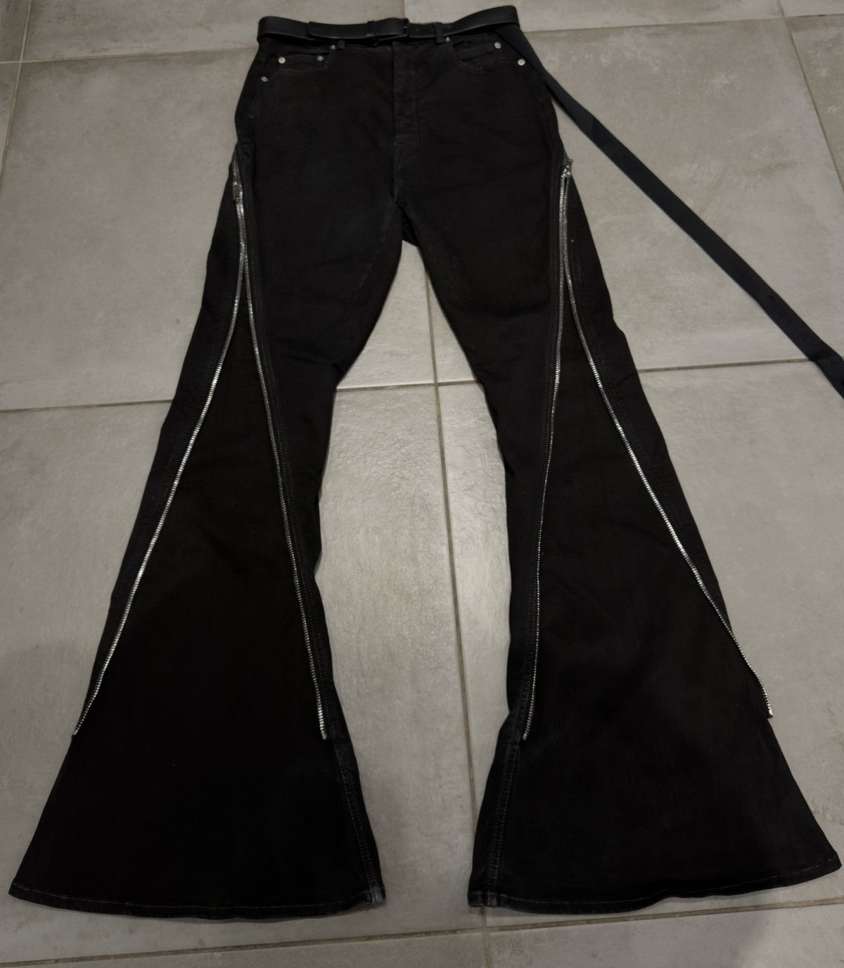 Rick Owens × Rick Owens Drkshdw Rick Owens Bolan Banana Zip Denim