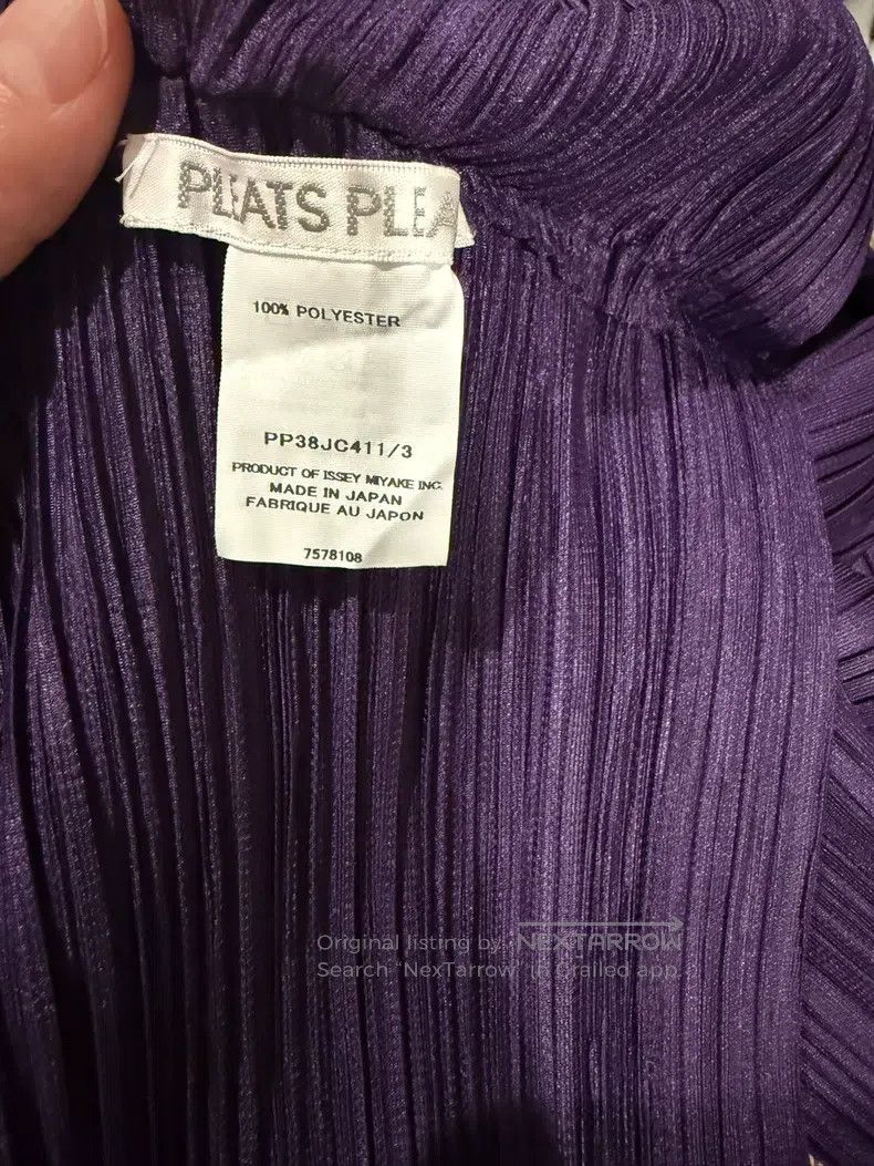 Issey Miyake Issey Miyake Horizontal Striped Purple Cropped Jacket Size L / US 10 / IT 46 - 3 Thumbnail