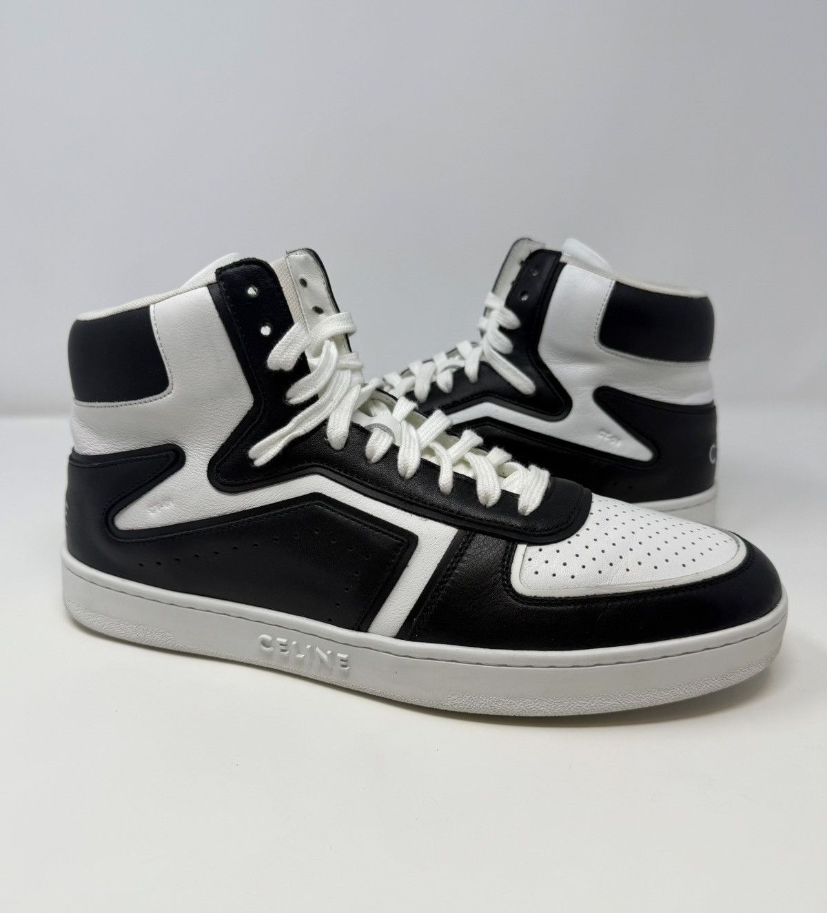 Celine Celine CT-01 Z Trainer High Top White/Black Size US 11 / EU 44 - 1 Thumbnail
