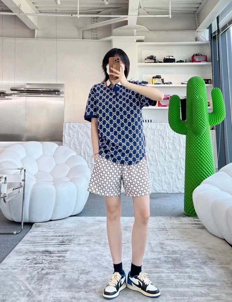 Gucci Gucci full-print short-sleeved polo shirt 2503-Nextarrow Size US M / EU 48-50 / 2 - 8 Thumbnail