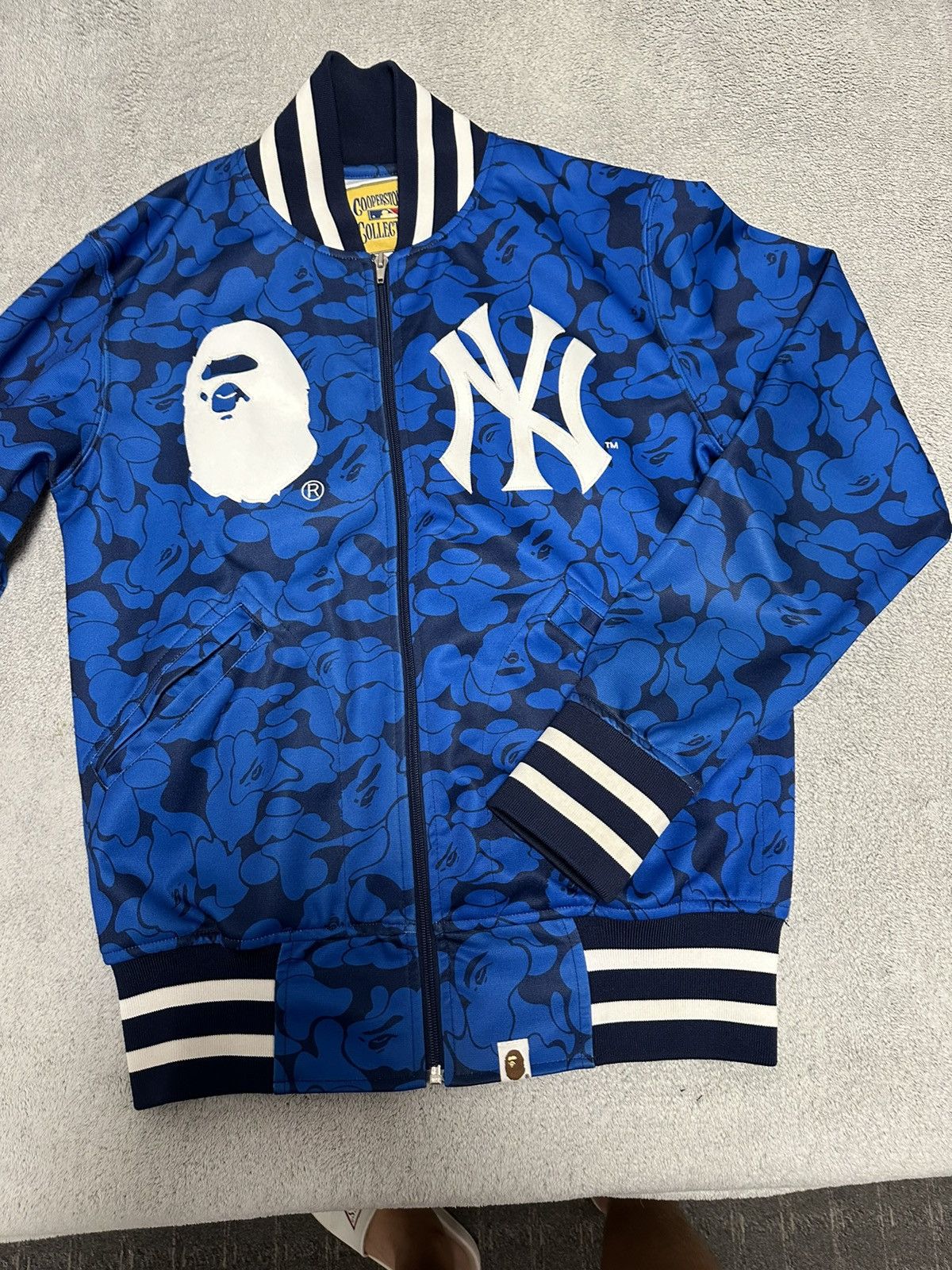 Bape × Mitchell & Ness Bape x Mitchell & Ness NY Yankees Jacket Size US M / EU 48-50 / 2 - 1 Thumbnail