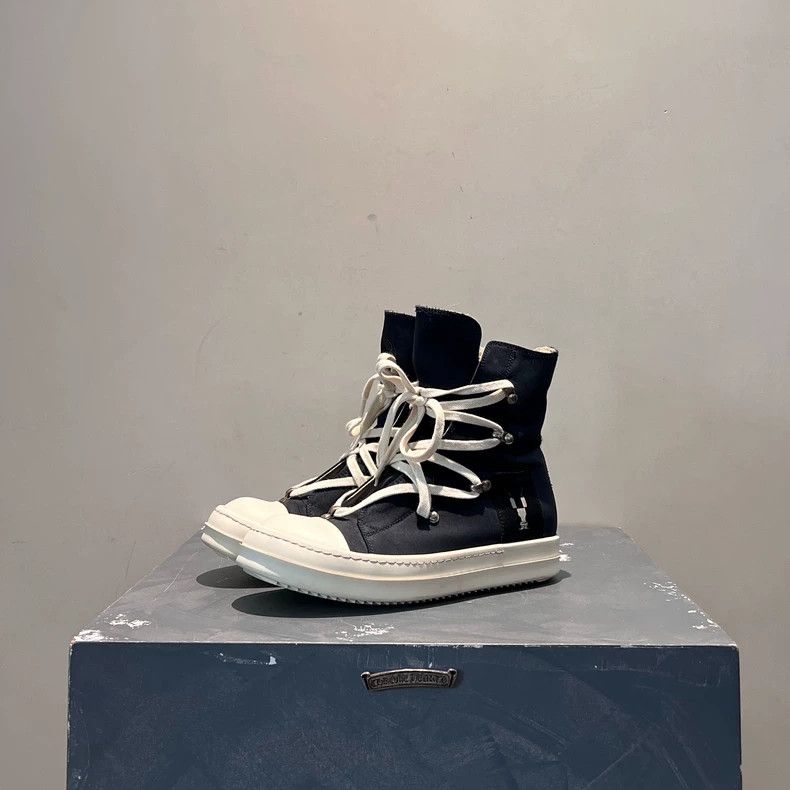 Rick Owens Rick Owens Secondary Line High Top Nylon Material Five Sta Size US 6 / IT 36 - 1 Thumbnail