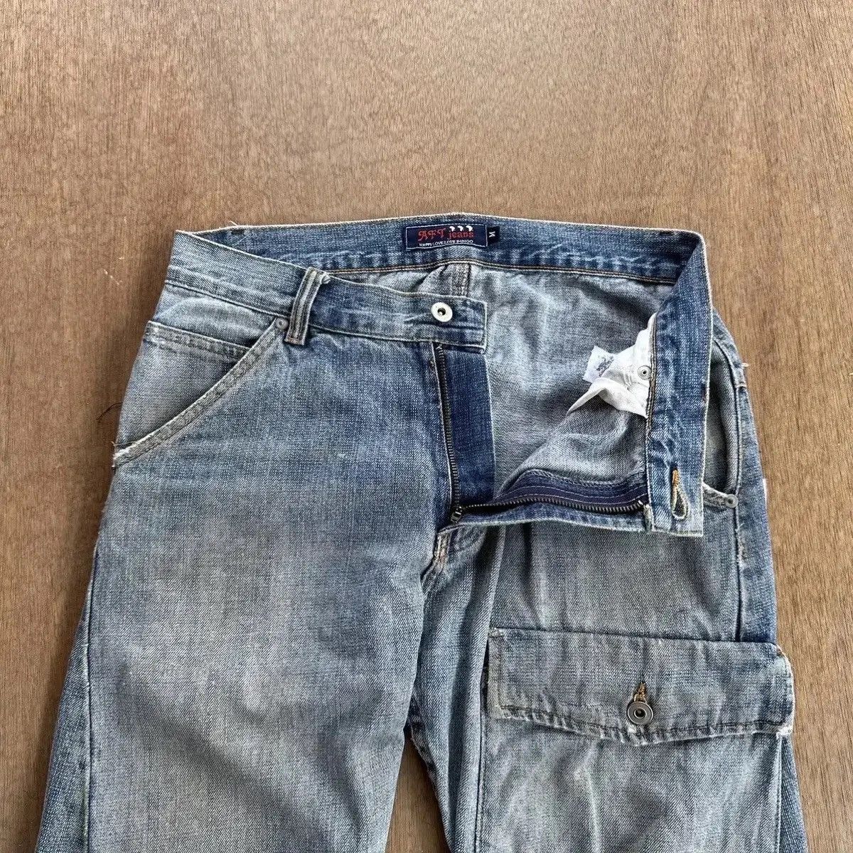 If Six Was Nine STEALS VINTAGE AFT JEAN REDLINE CURVE/BANANA LEG DENIM PANTS Size US 30 / EU 46 - 8 Thumbnail