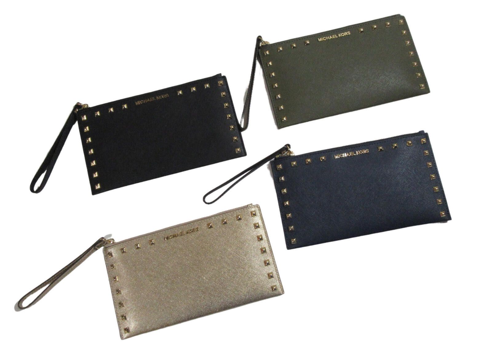 Michael Kors Michael Kors Womens Saffiano Leather Large Navy Size ONE SIZE - 1 Thumbnail