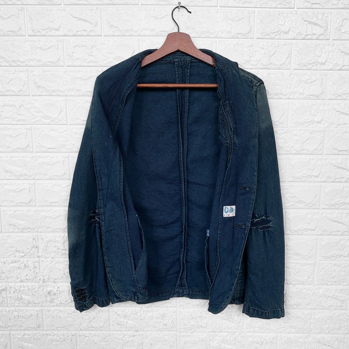 Indigo JAPANESE BRAND CORNEY INDIGO WASHED BLAZER JACKET Size US S / EU 44-46 / 1 - 3 Thumbnail