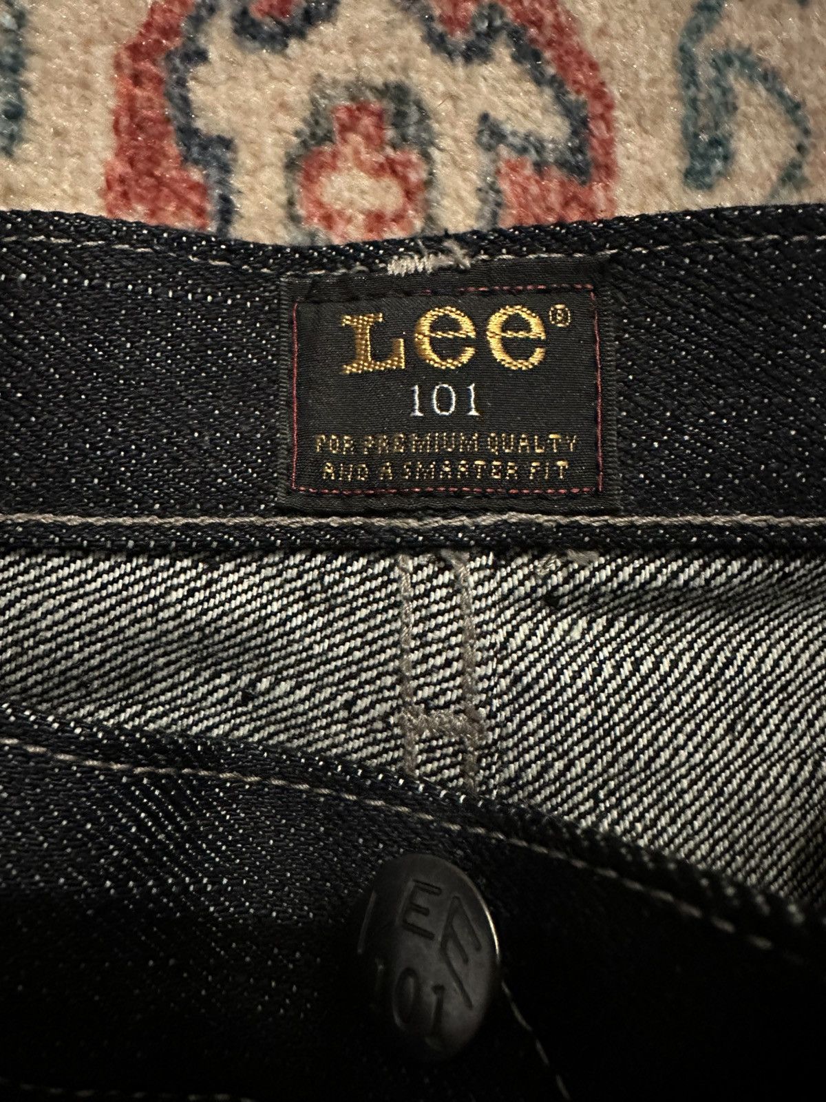 Lee Lee 101 R Relaxed Made in Japan 17oz Selvedge Jeans 31x34 Size US 31 - 4 Thumbnail