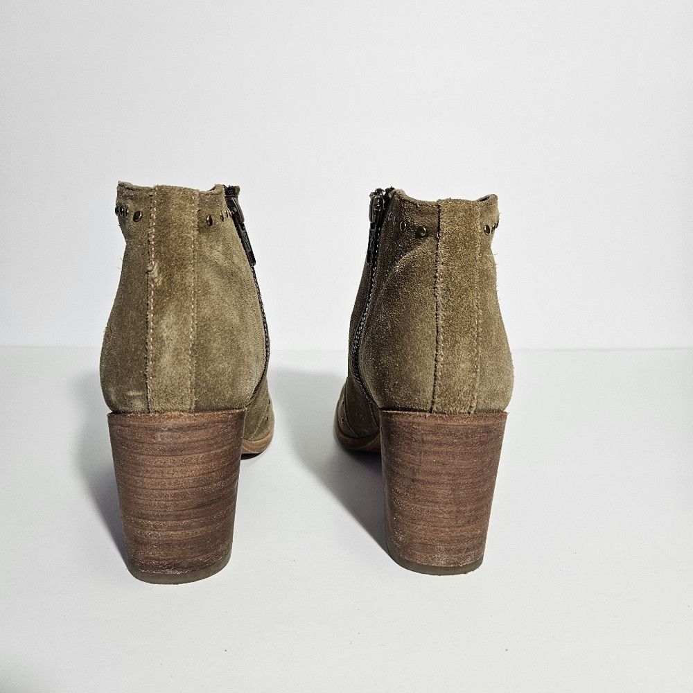 Frye FRYE Tan Suede Studded Nora Side Zip Booties Size US 6 / IT 36 - 6 Thumbnail