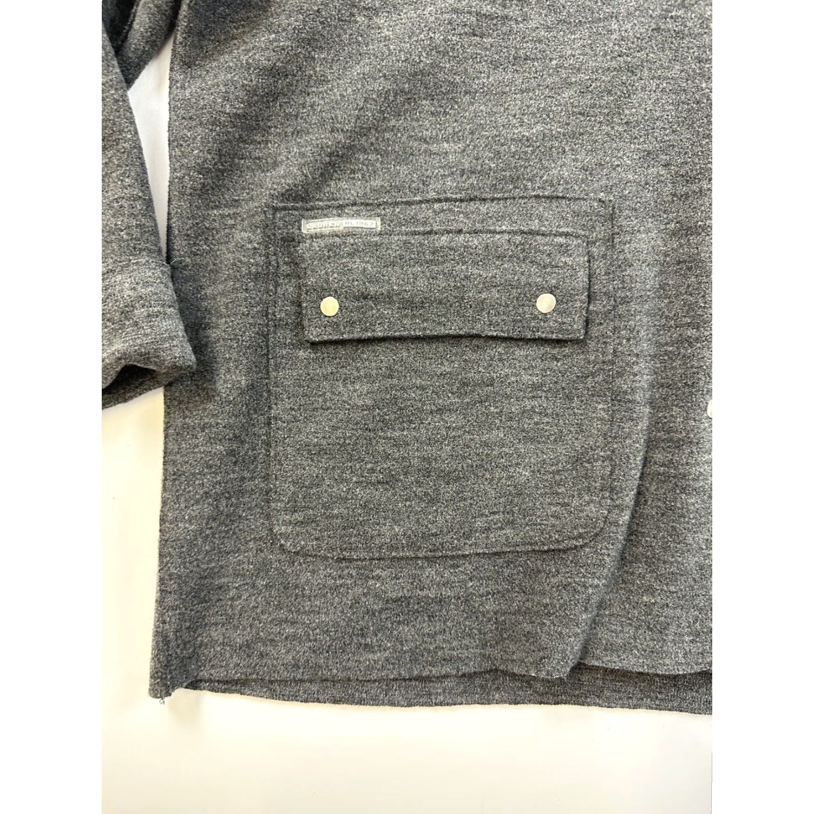 Ralph Lauren LRL Ralph Lauren Jacket Womens Large Gray Wool Acrylic Blend Button Snap Size L / US 10 / IT 46 - 2 Thumbnail
