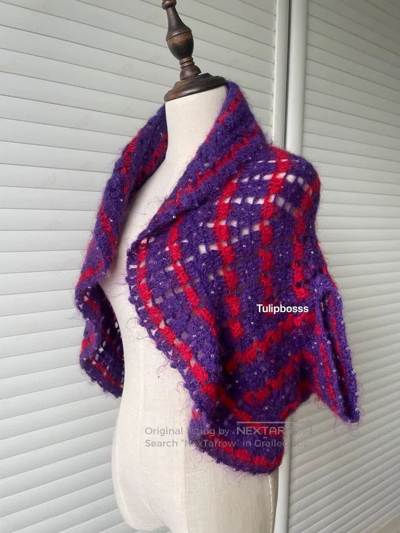 Comme des Garcons Comme Des Garcons Contrast color beaded knit jacket Size S / US 4 / IT 40 - 4 Thumbnail