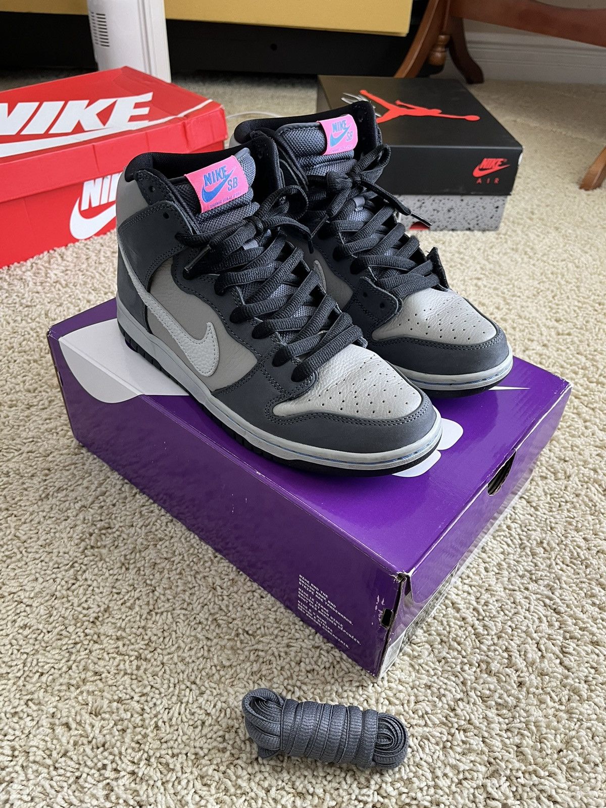 Nike Nike sb dunk high medium grey Size US 8.5 / EU 41-42 - 1 Thumbnail