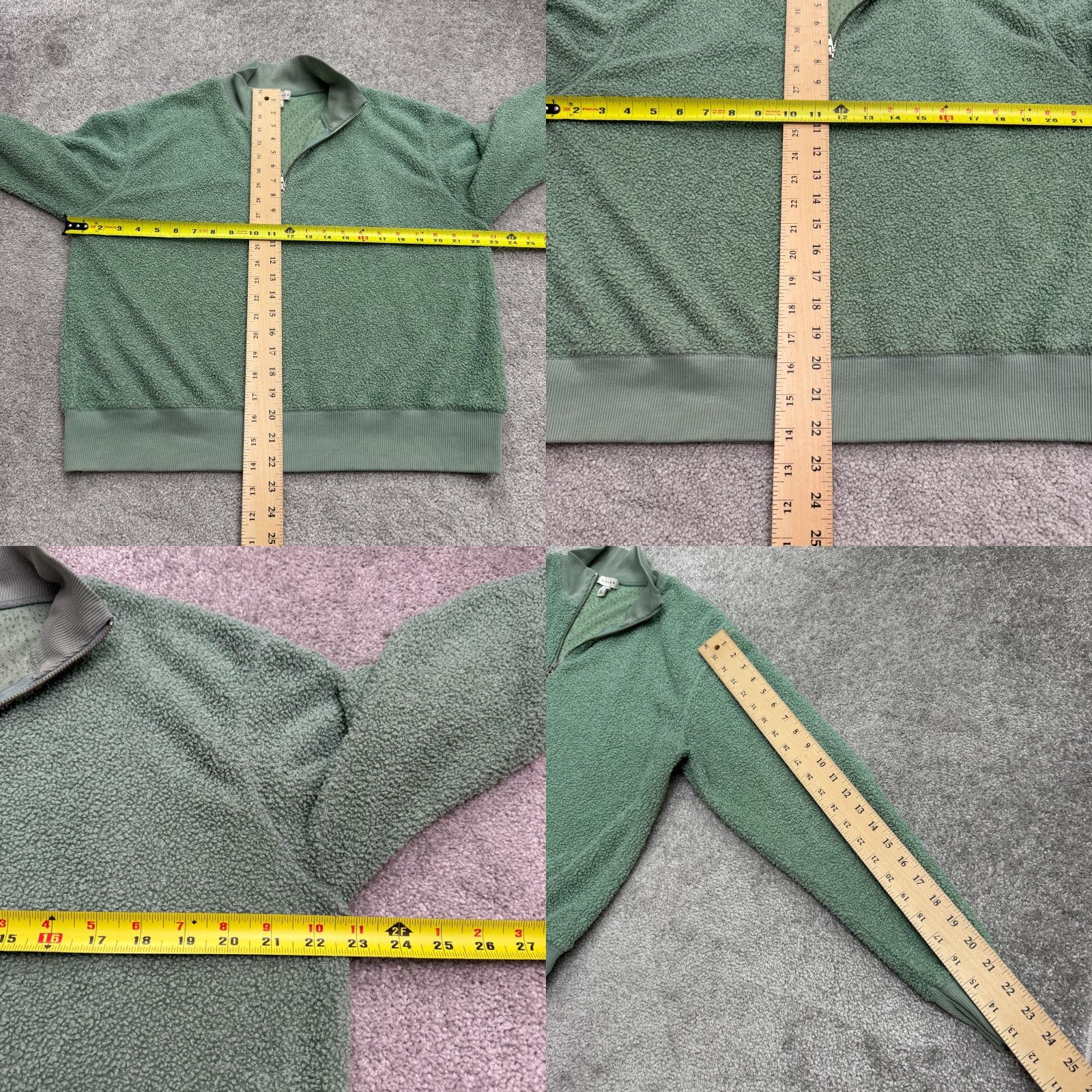 Topshop Topshop Green Sweatshirt 1/4 Zip Women 8 Fleece Mock Neck Outdoor Casual Pullover Long Sleeve Size M / US 6-8 / IT 42-44 - 8 Thumbnail