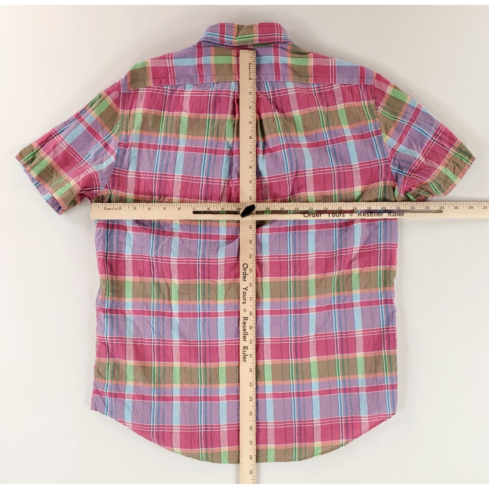Ralph Lauren Ralph Lauren Shirt Button Down Madras Plaid Pastel Short Sleeve Mens M Multicolor Size US M / EU 48-50 / 2 - 7 Thumbnail
